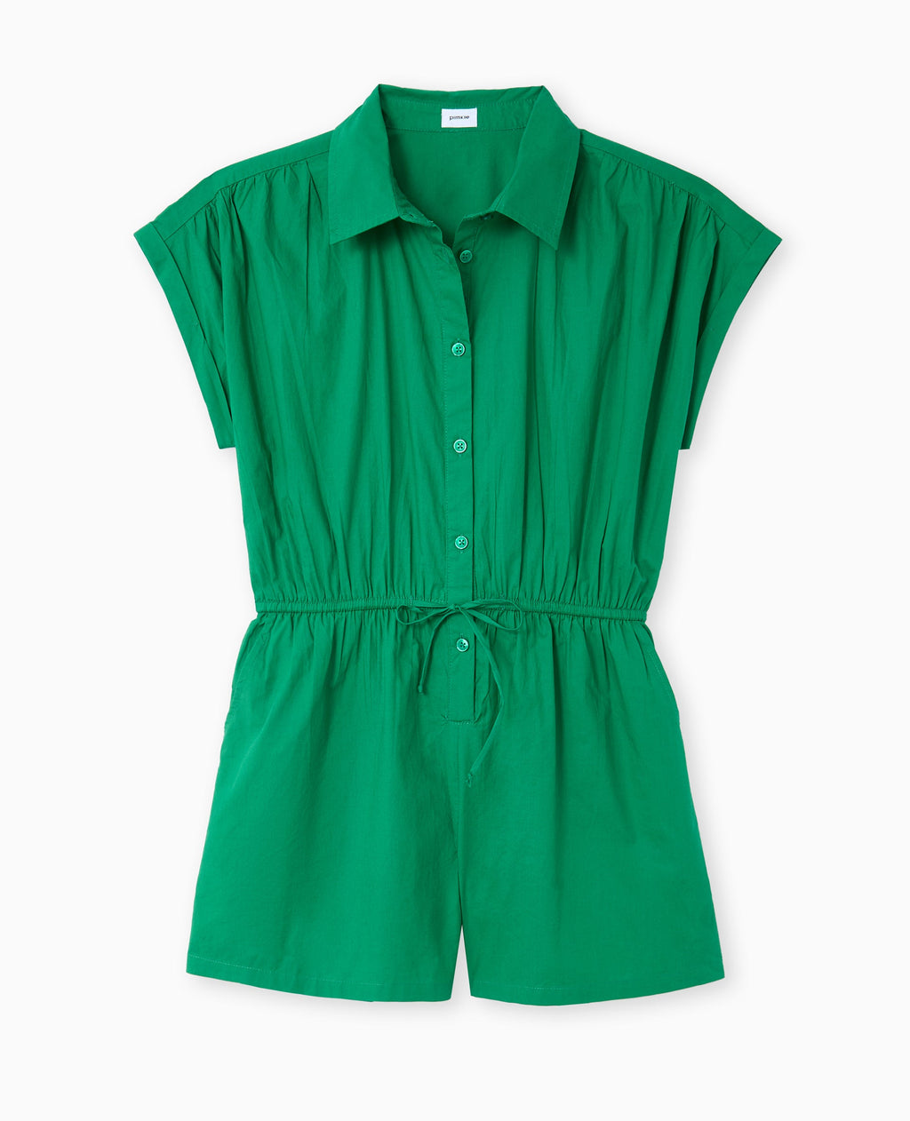 Combishort chemise avec taille élastiquée