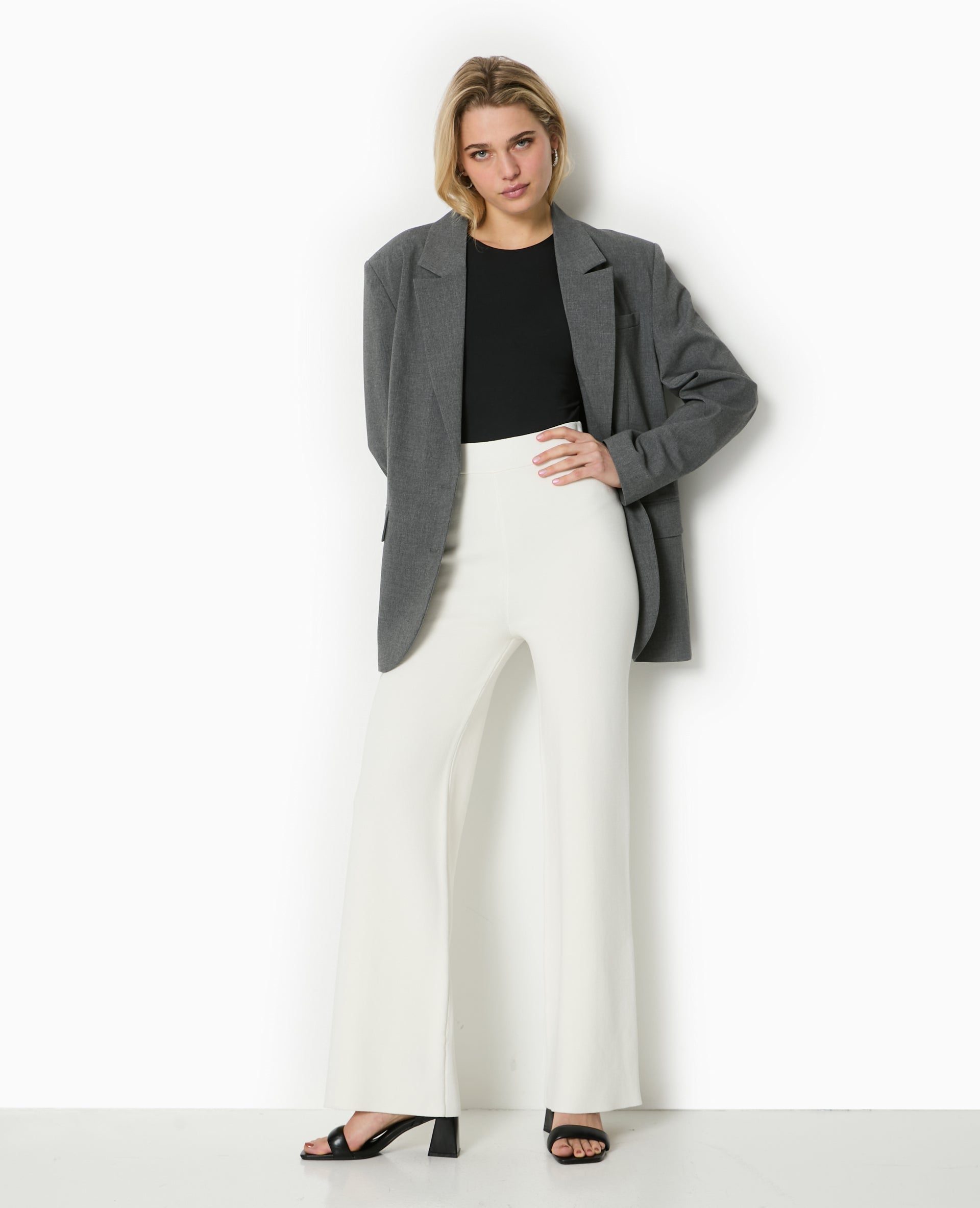 Pantalon droit en tricot