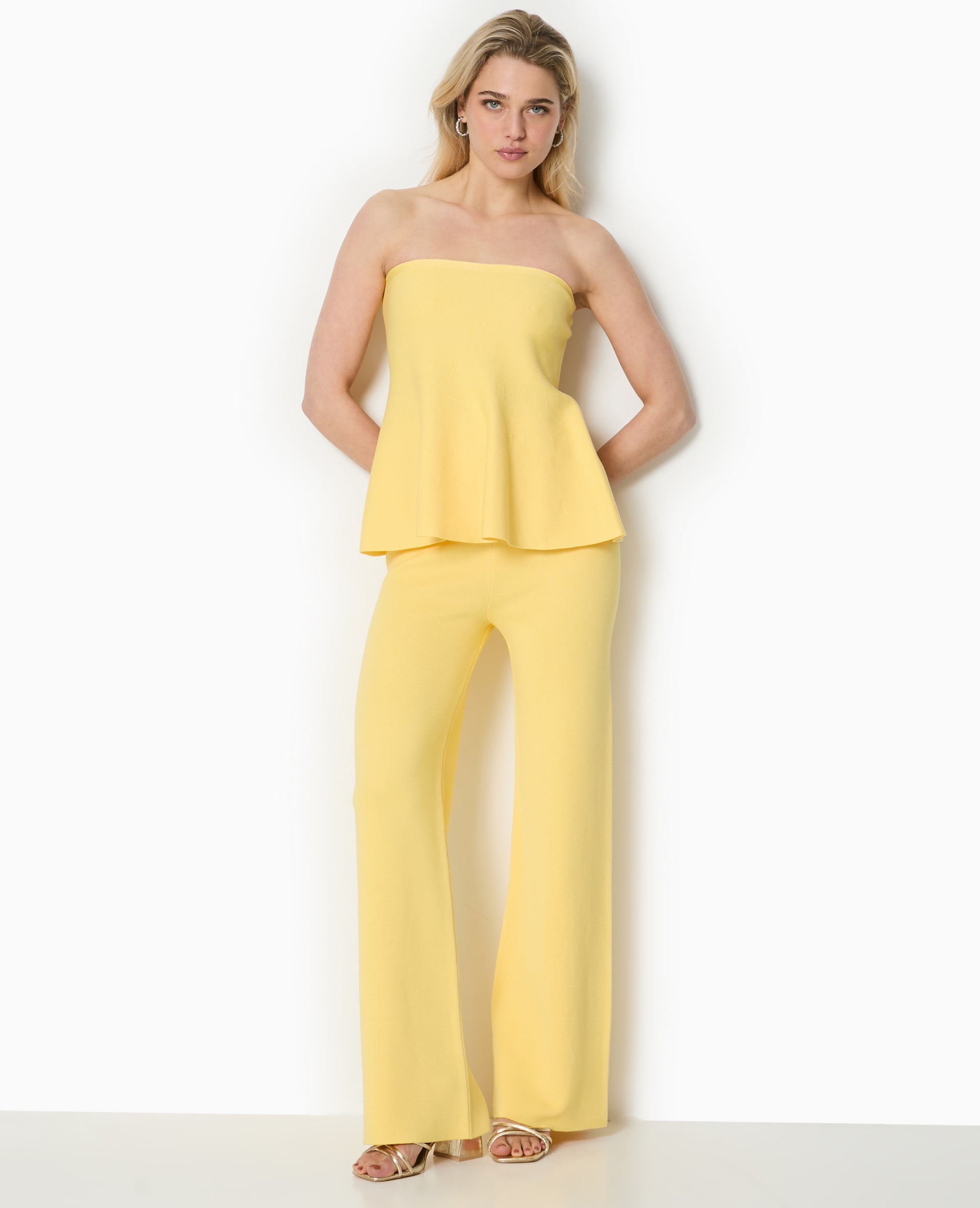 Pantalon droit en tricot
