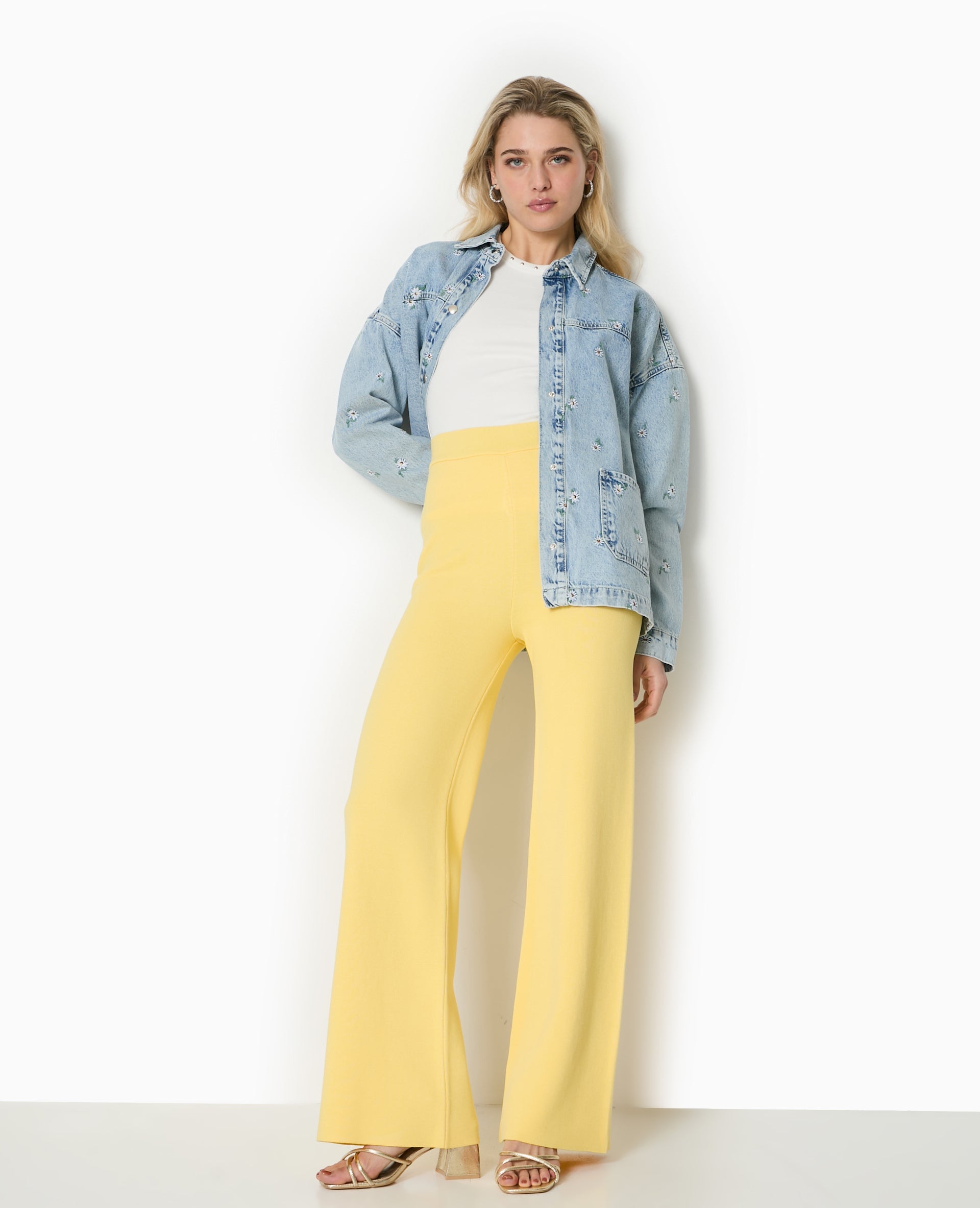 Pantalon droit en tricot
