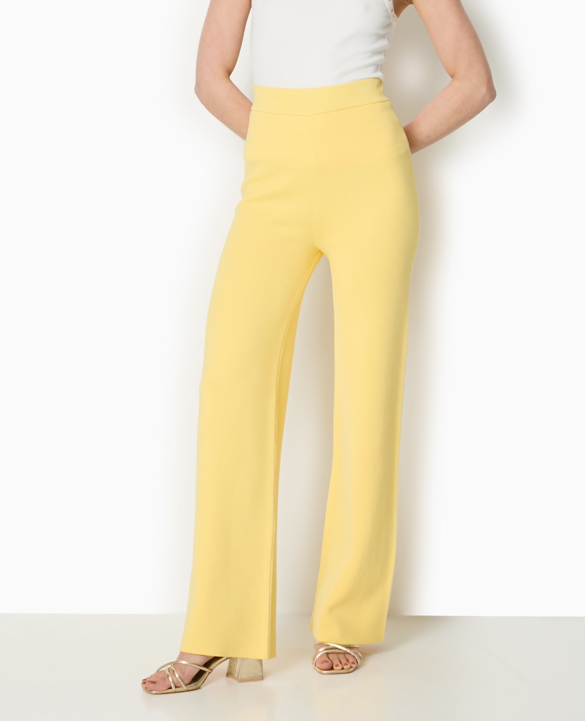 Pantalon droit en tricot
