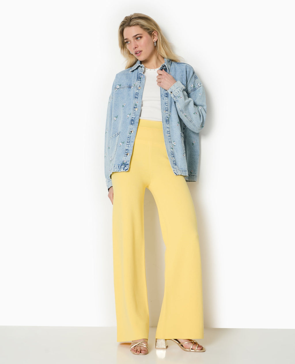 Pantalon droit en tricot