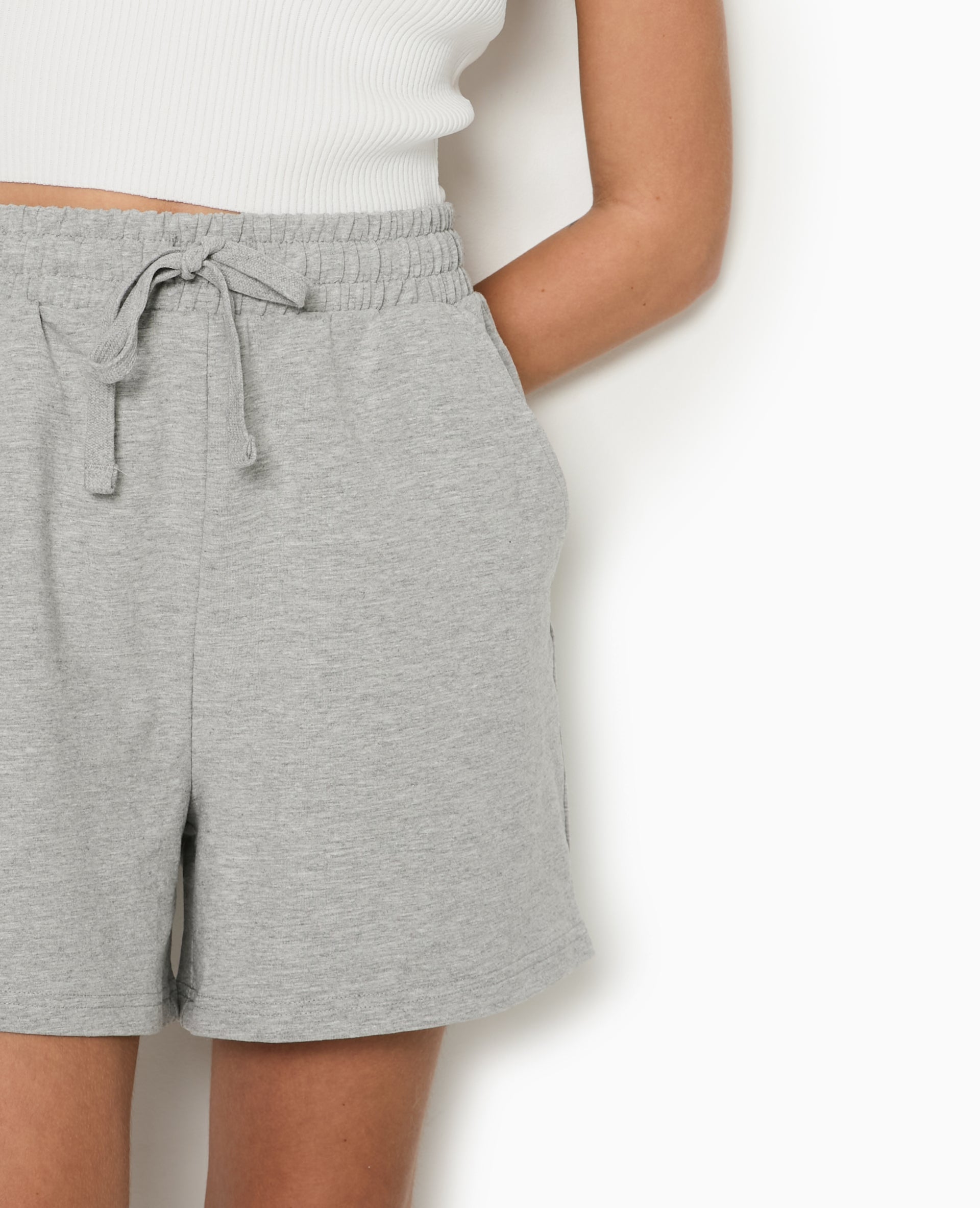 Short en molleton taille élastiquée