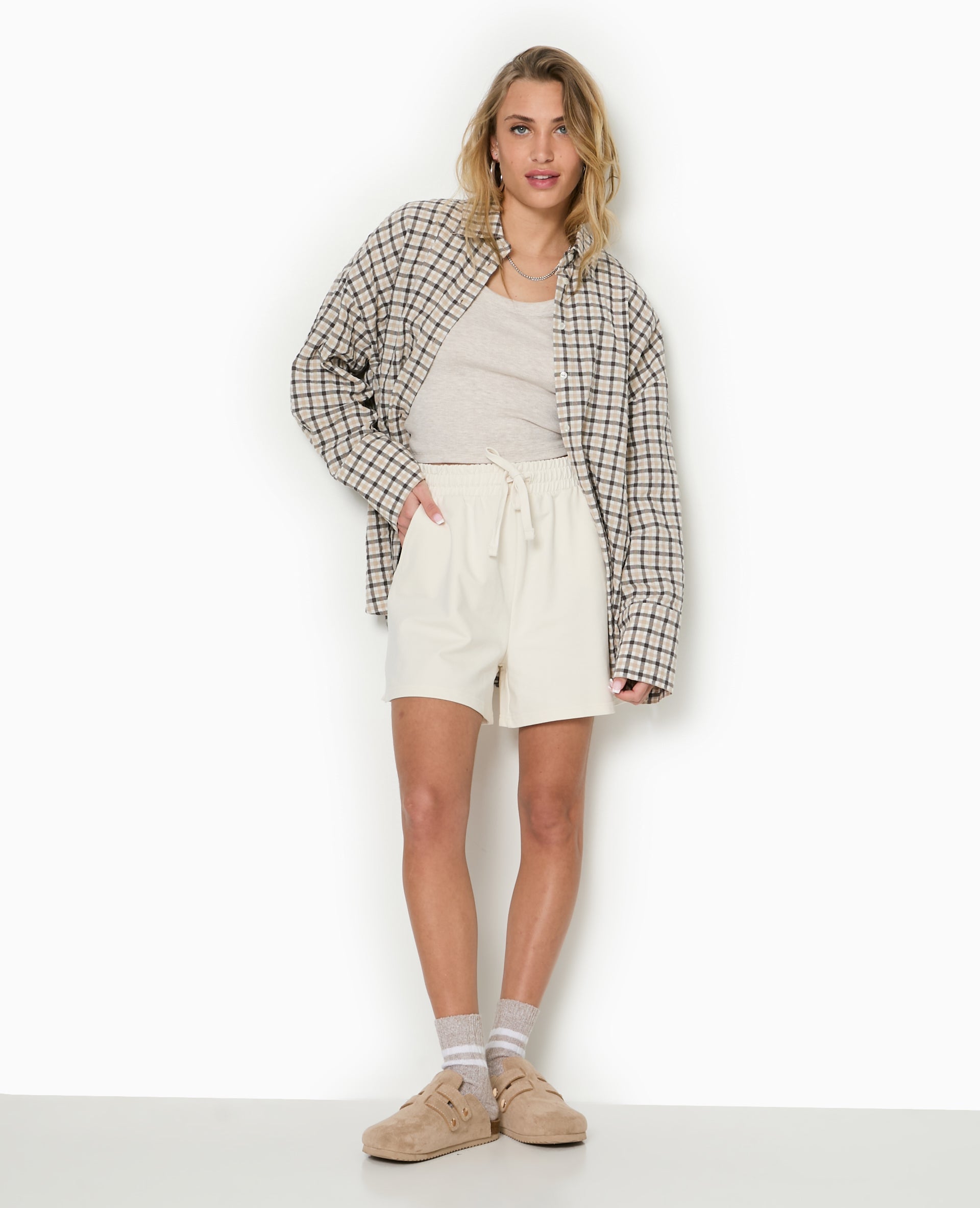 Short en molleton taille élastiquée