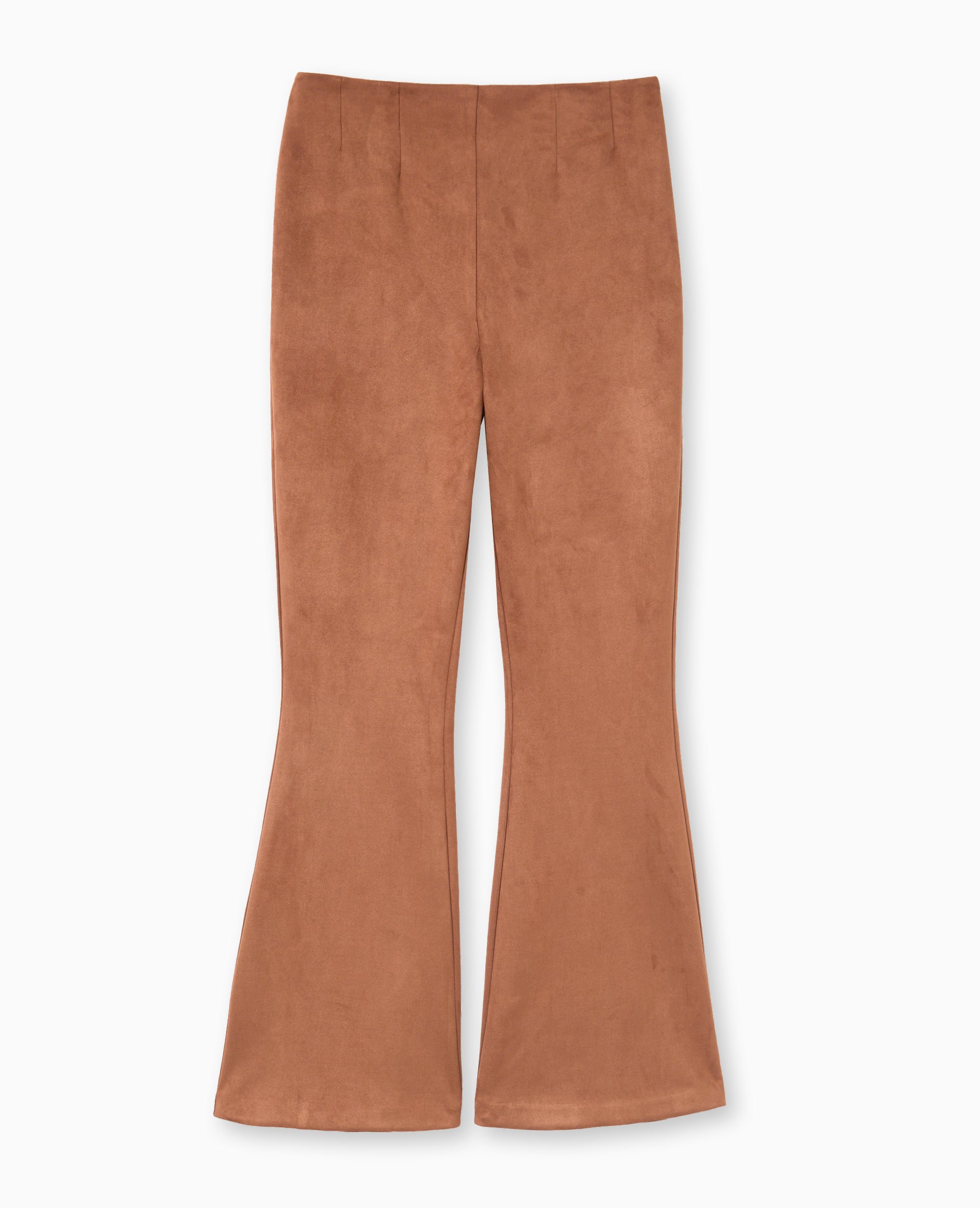 Pantalon flare en suédine