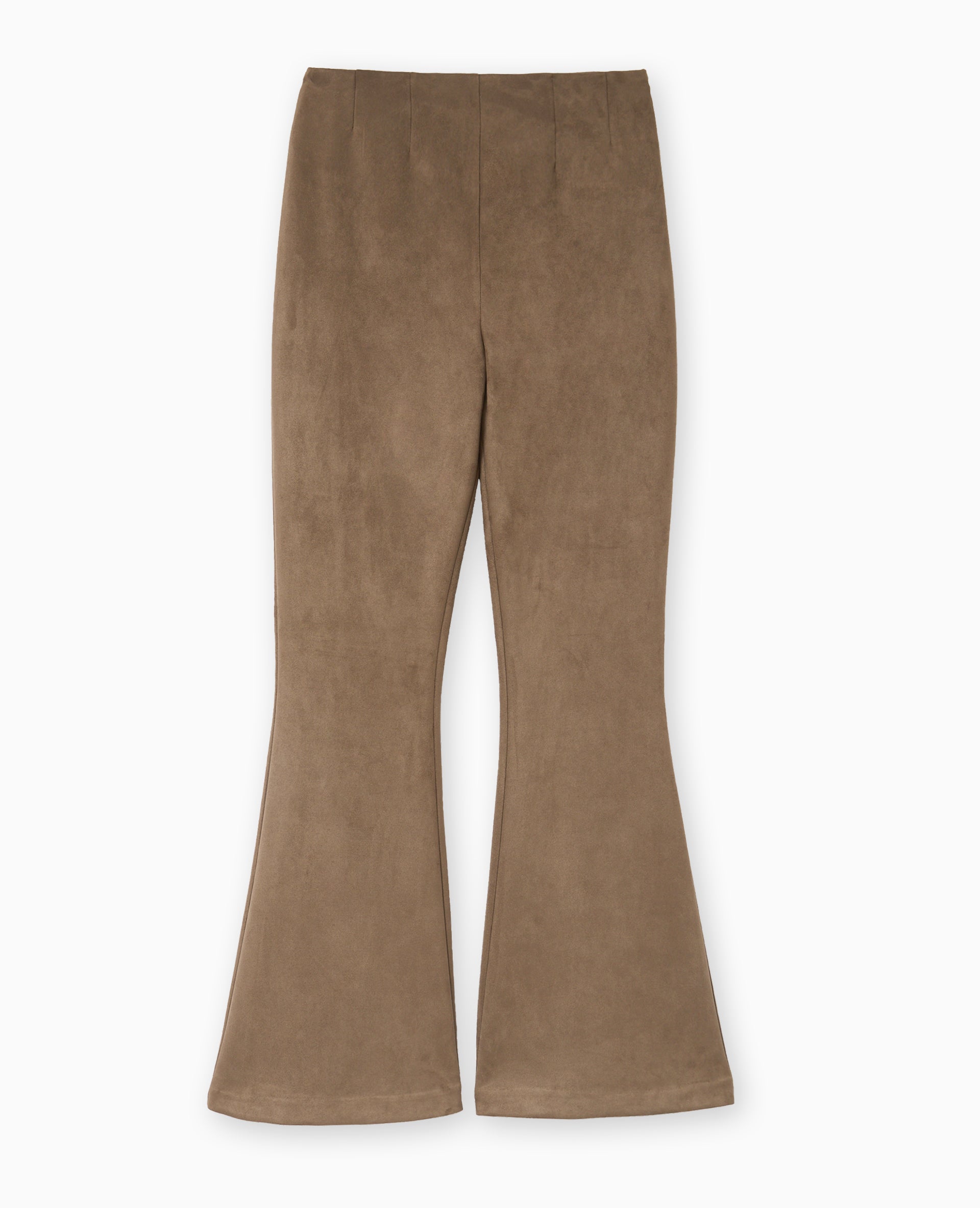 Pantalon flare en suédine
