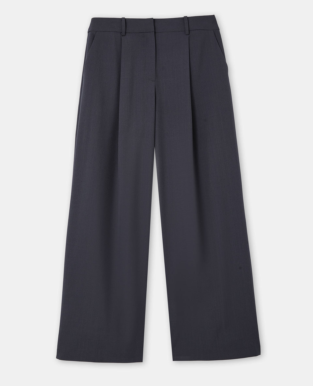 Pantalon large et droit avec pinces