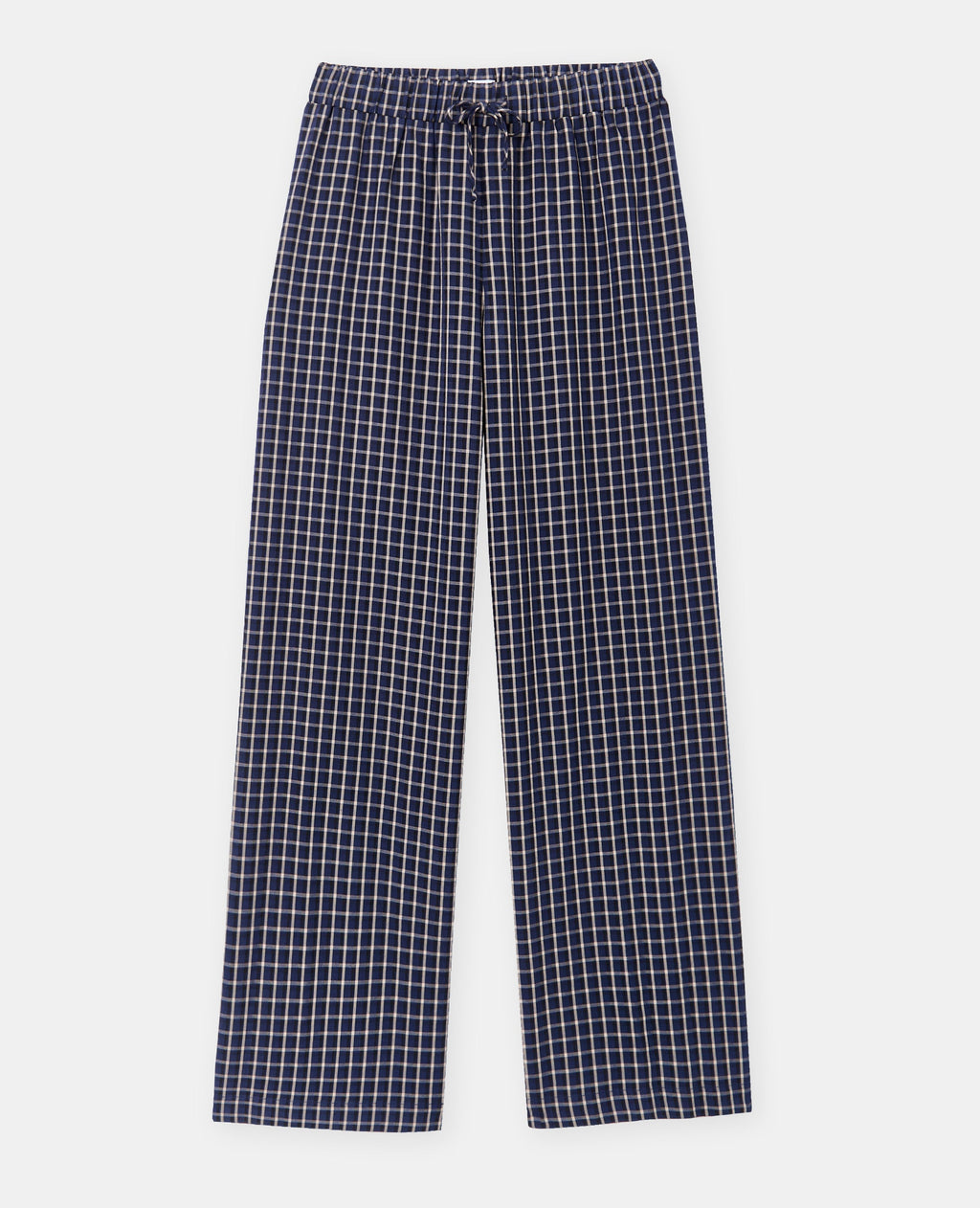 Pantalon large et droit à carreaux