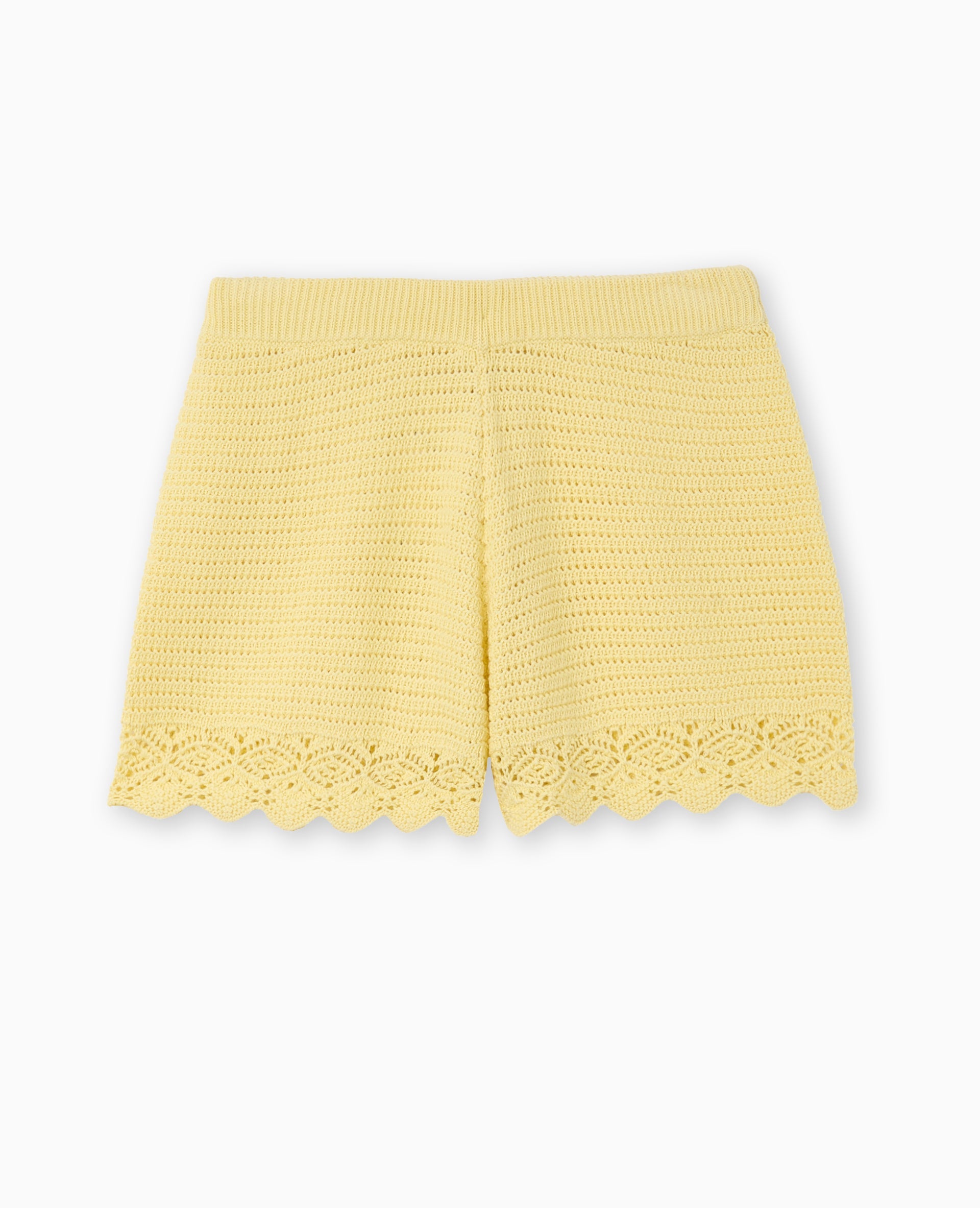 Short en maille ajourée façon crochet