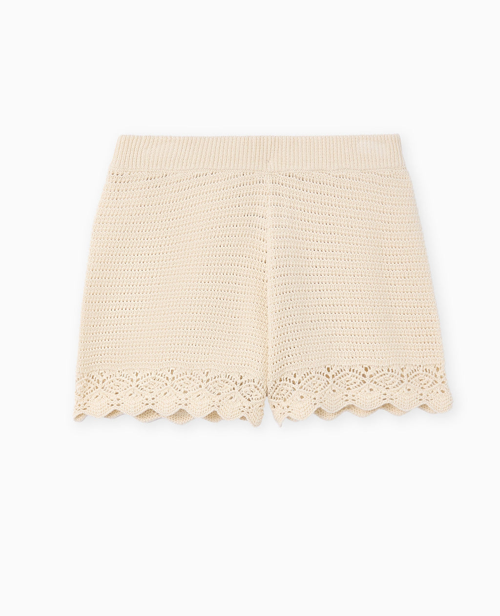Short en maille ajourée façon crochet