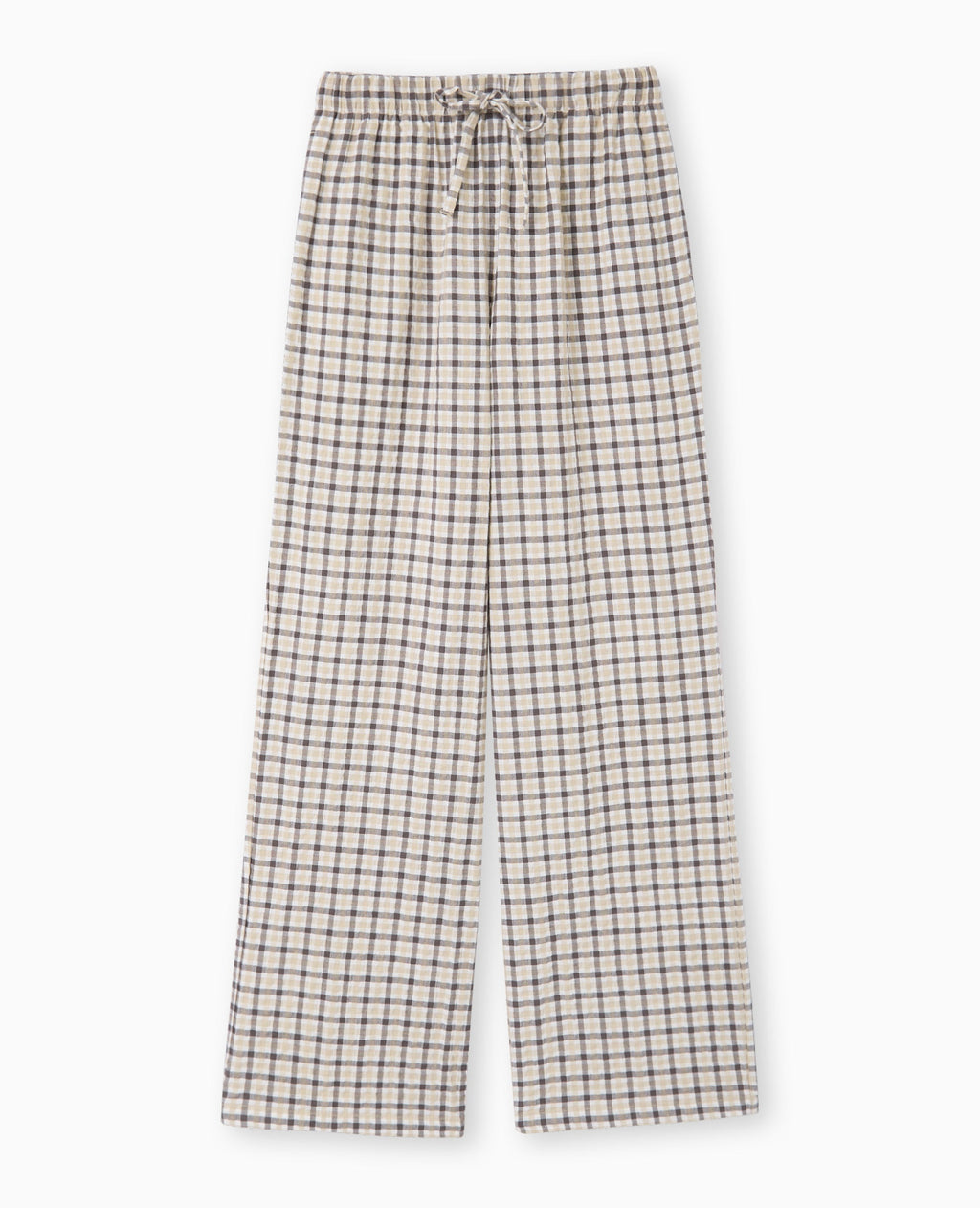 Pantalon droit à carreaux
