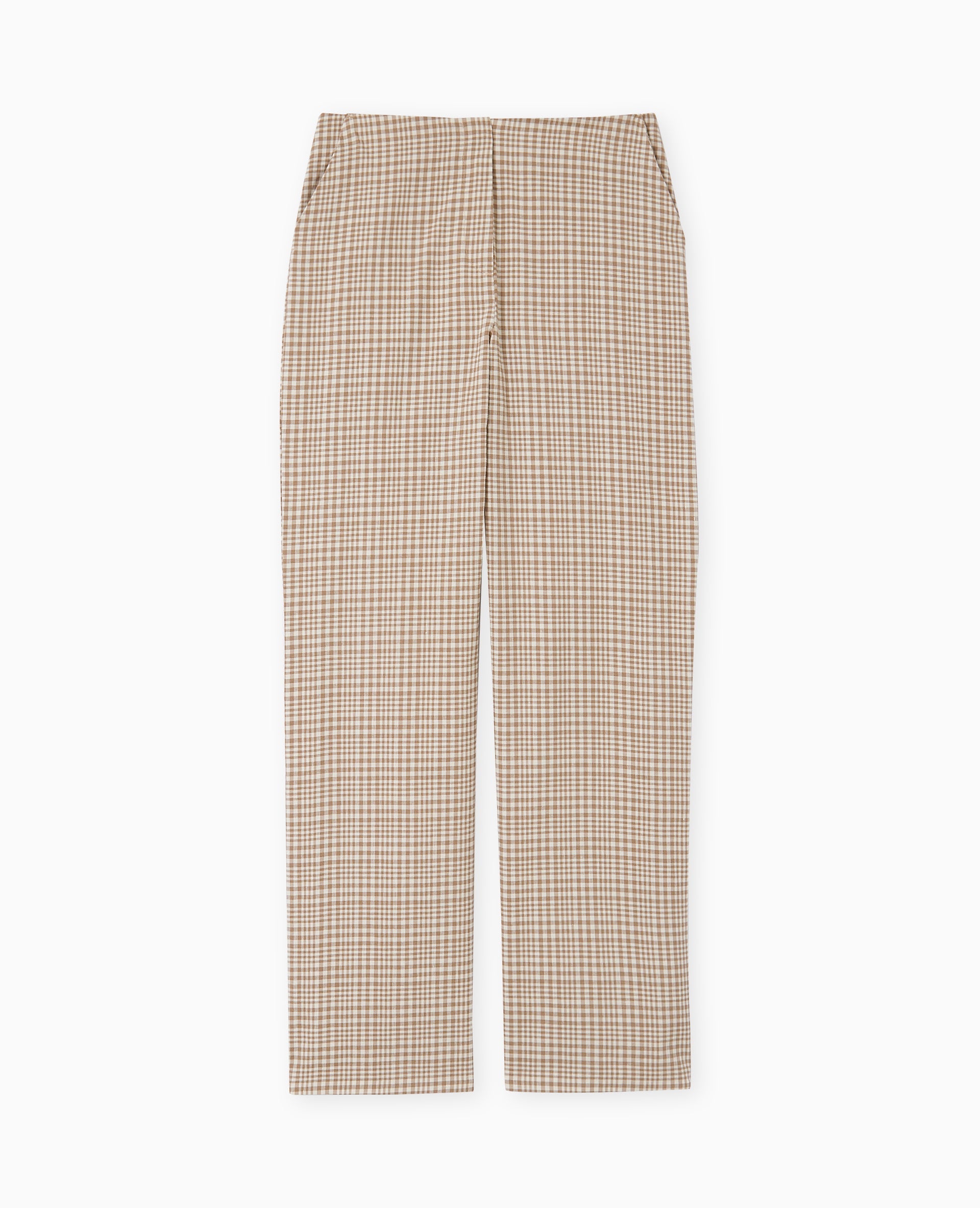 Pantalon droit à carreaux