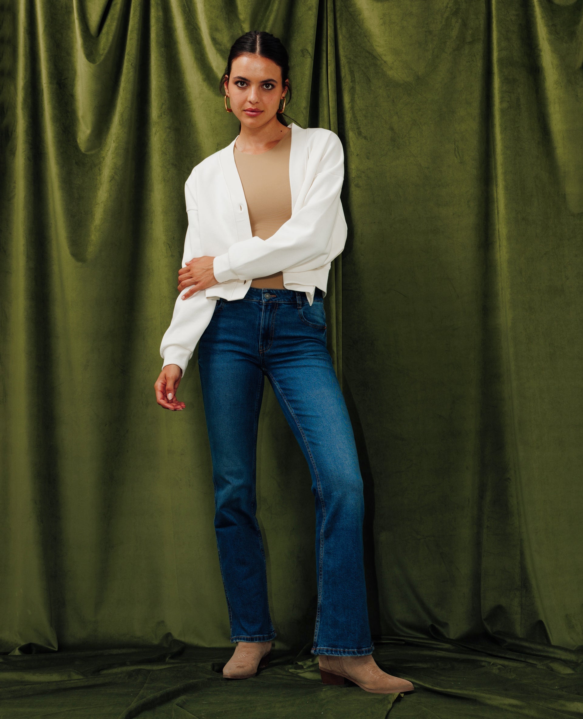 J74-1 / Jean flare taille haute