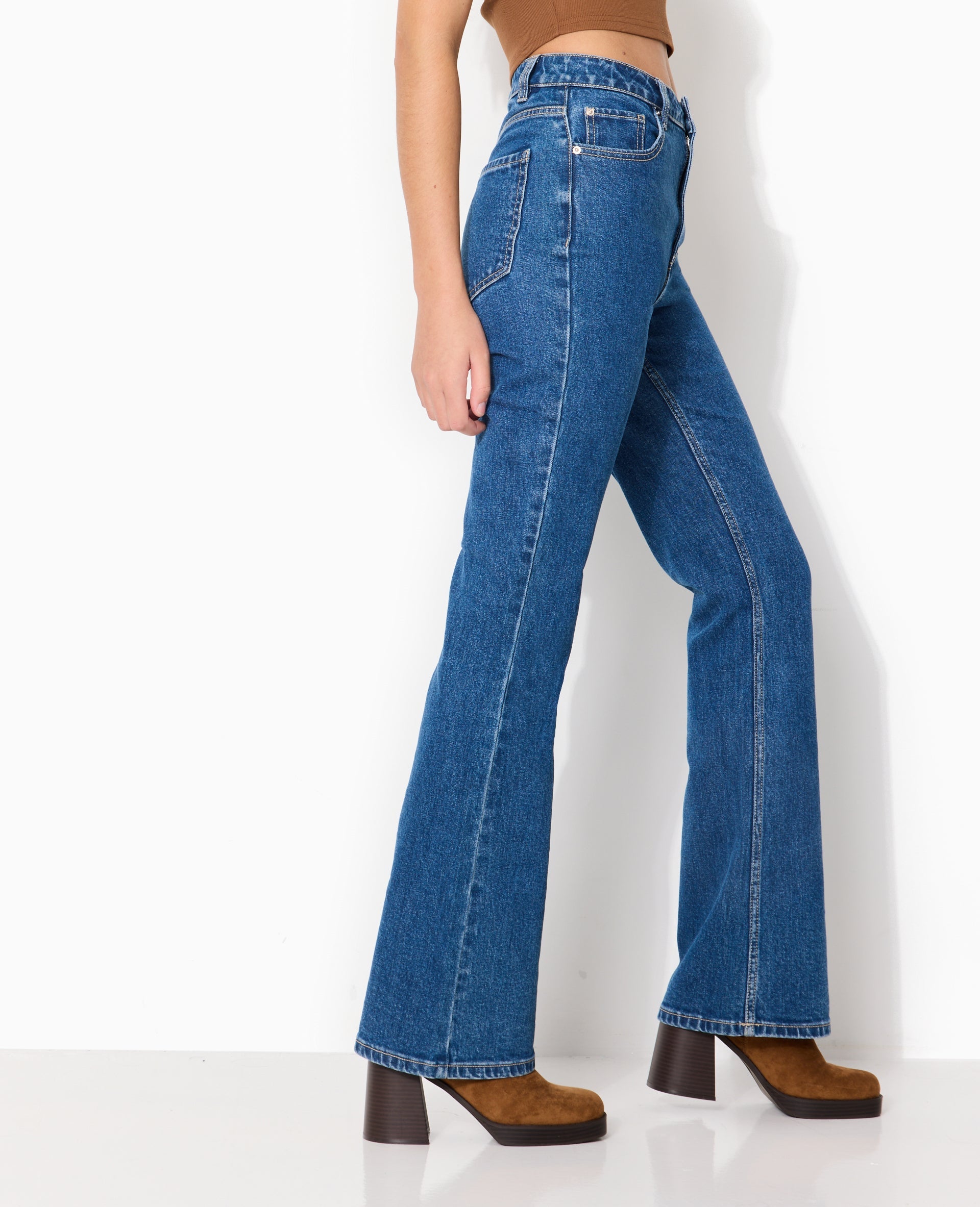 J74-1 / Jean flare taille haute