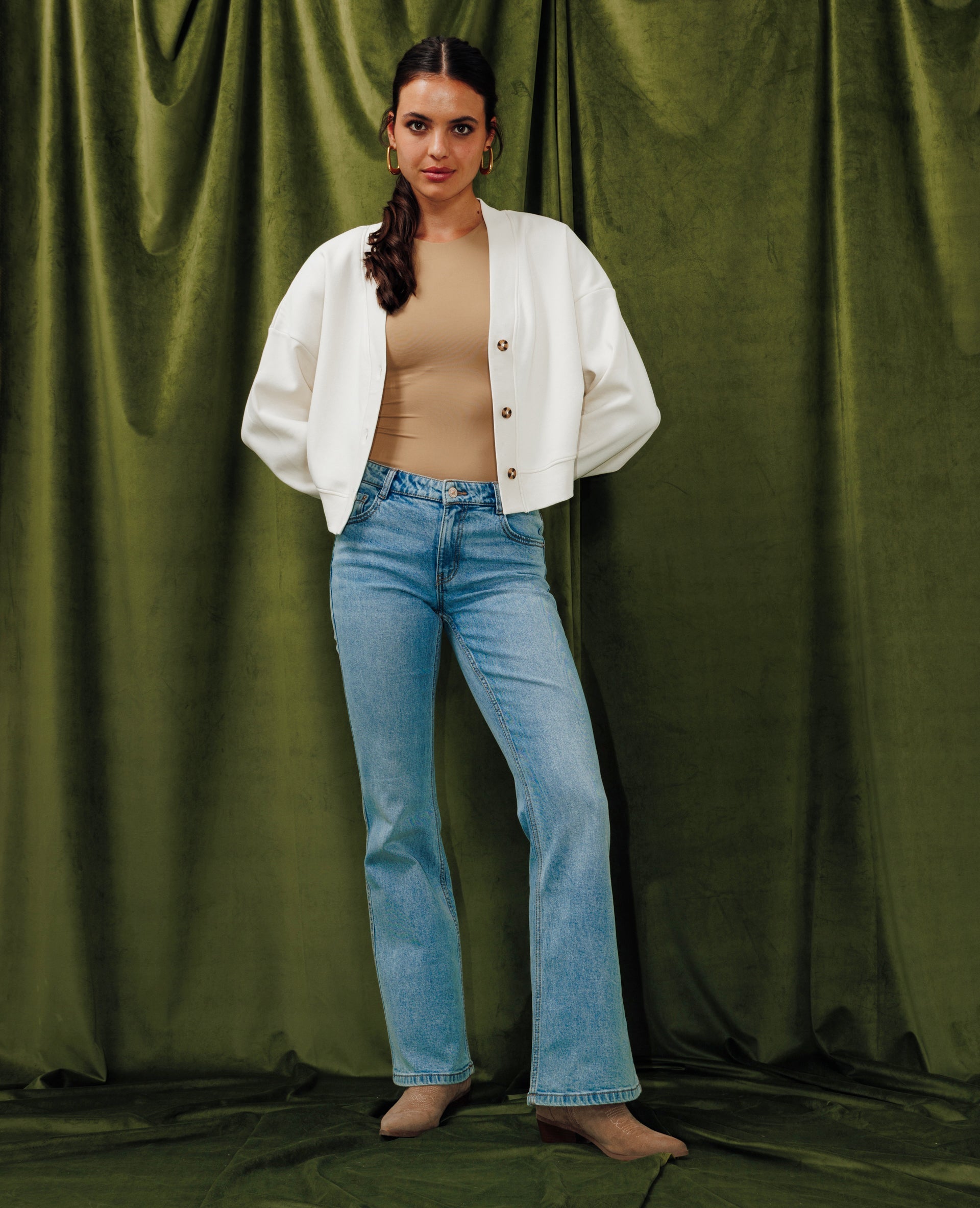 J74-1 / Jean flare taille haute