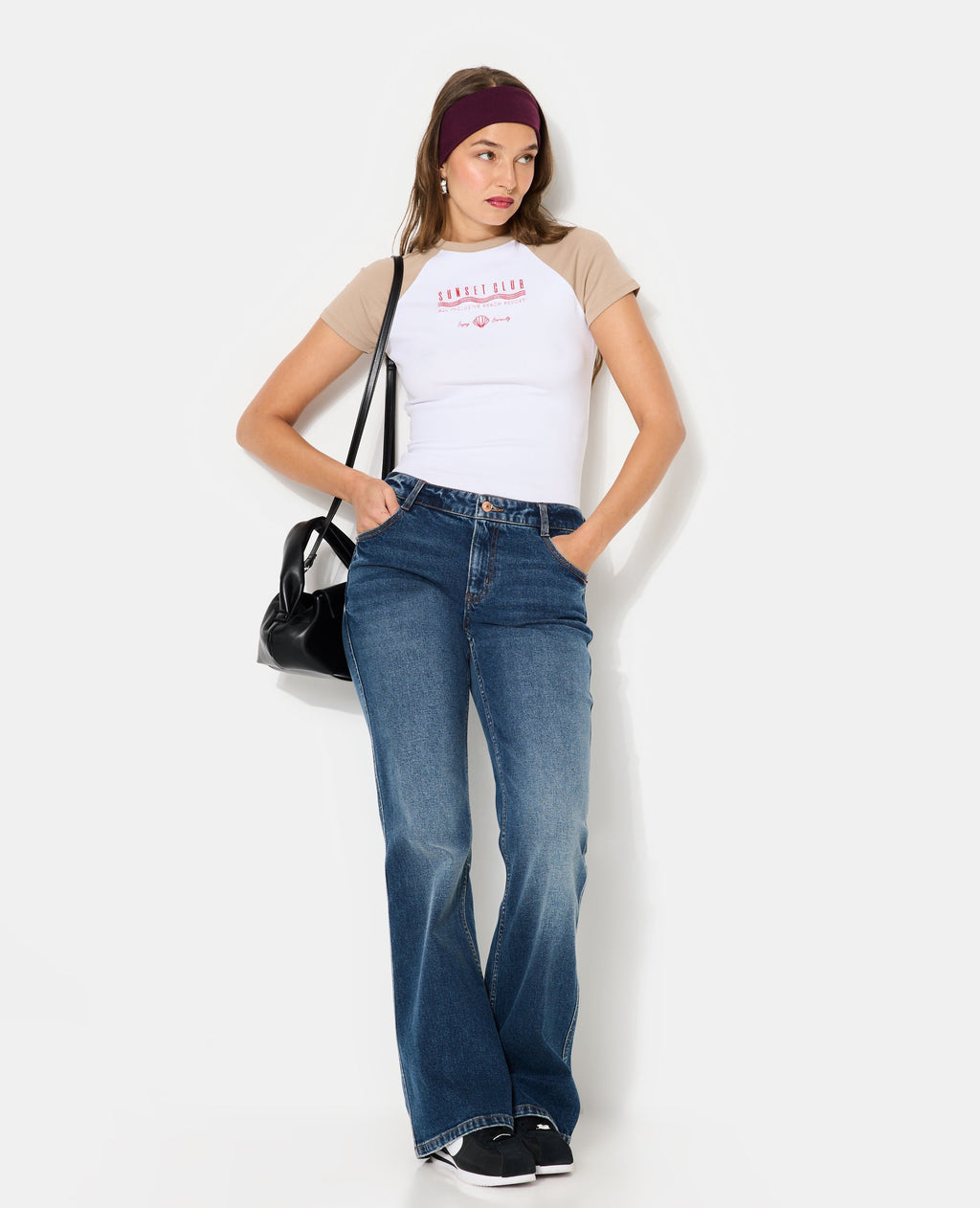 Jean flare taille basse