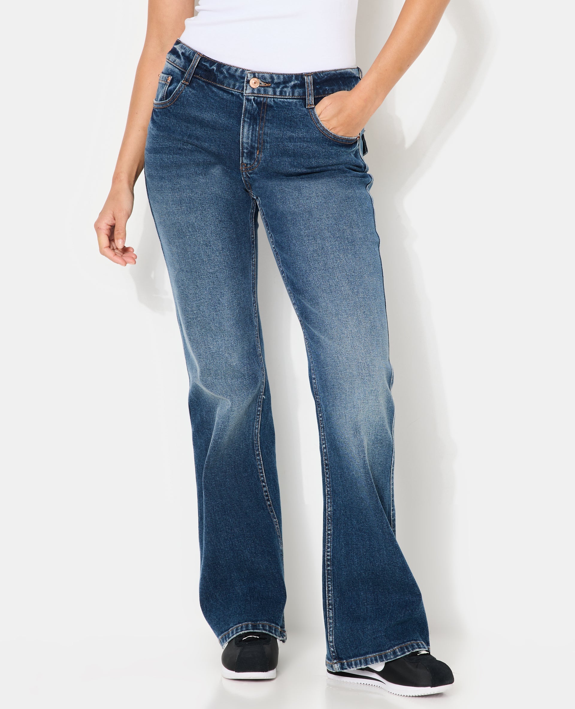Jean flare taille basse