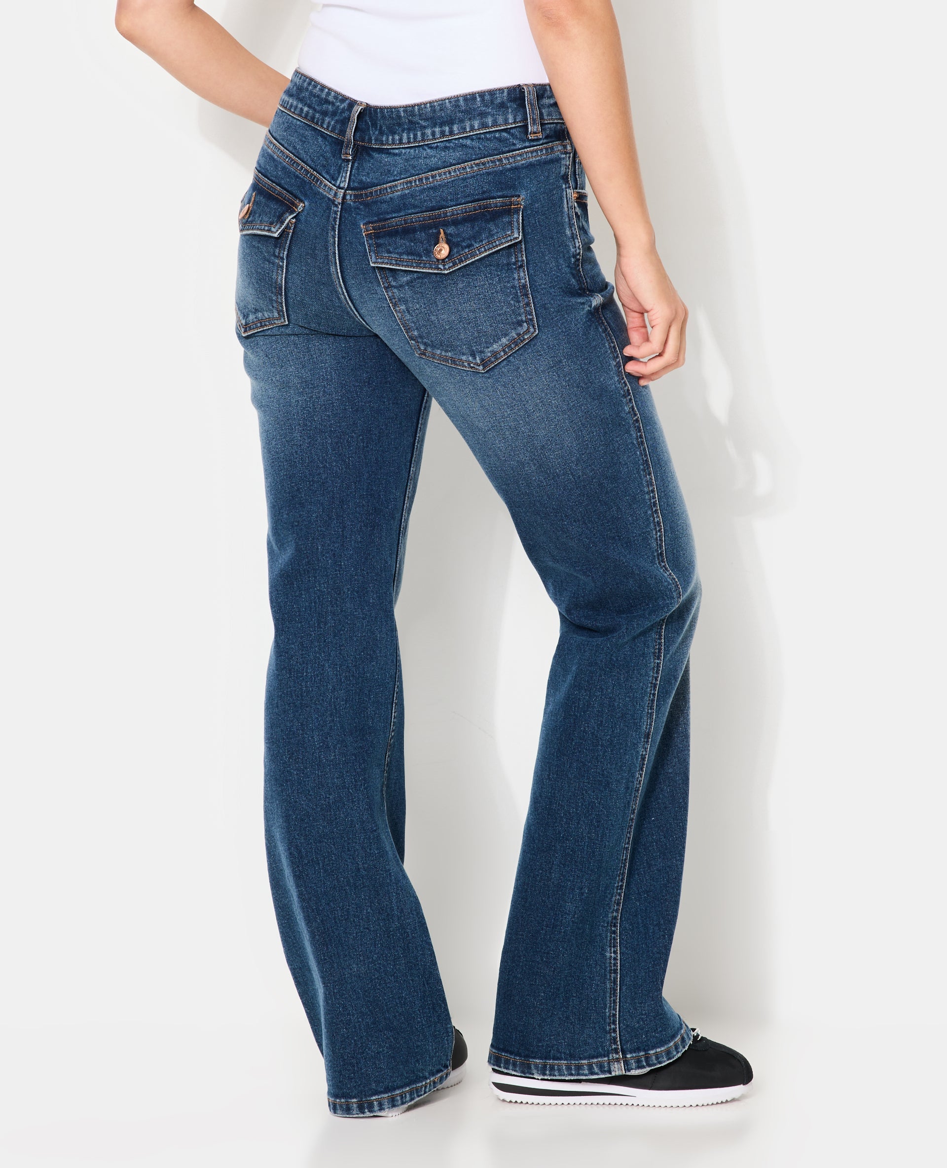 Jean flare taille basse