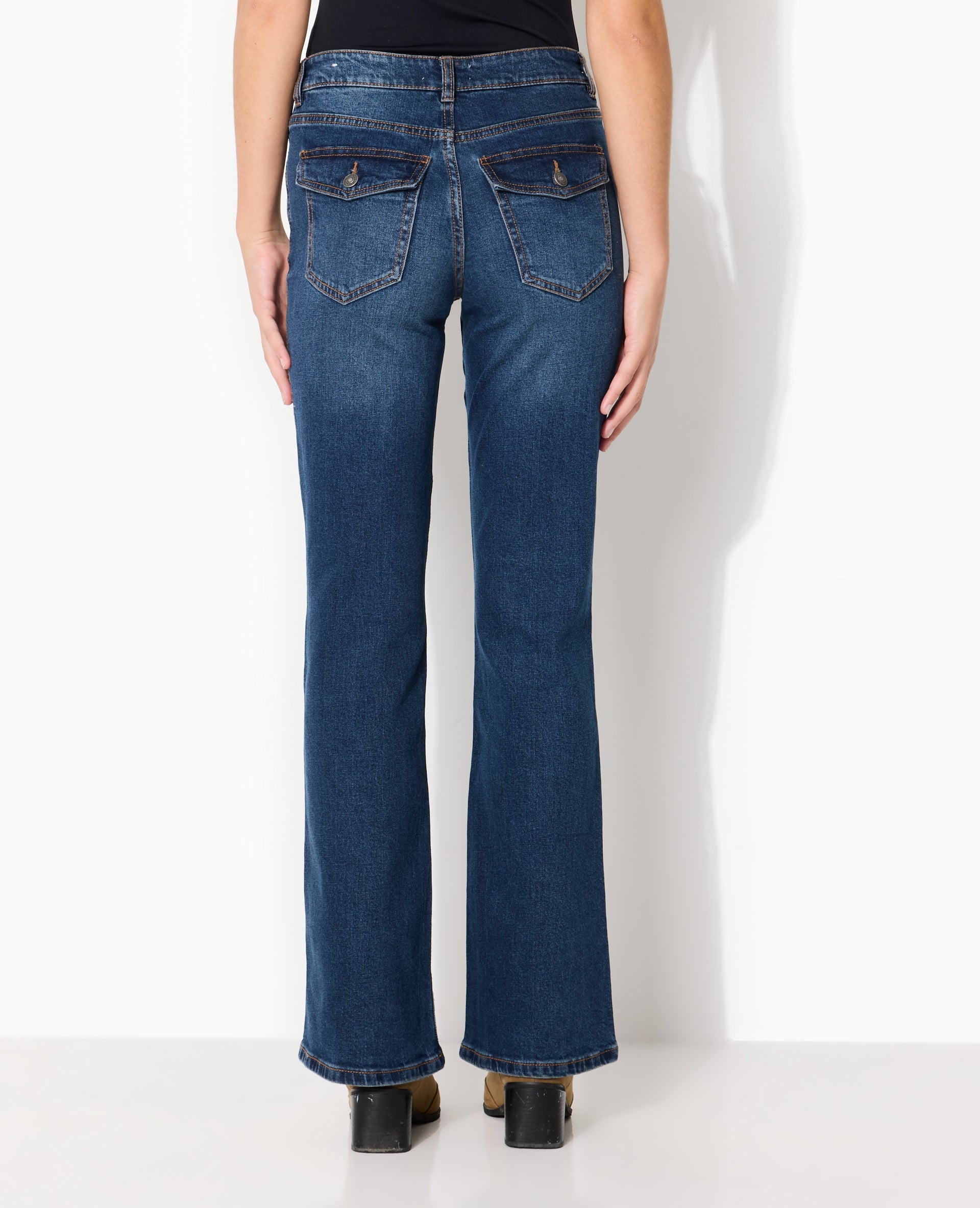 Jean flare taille basse
