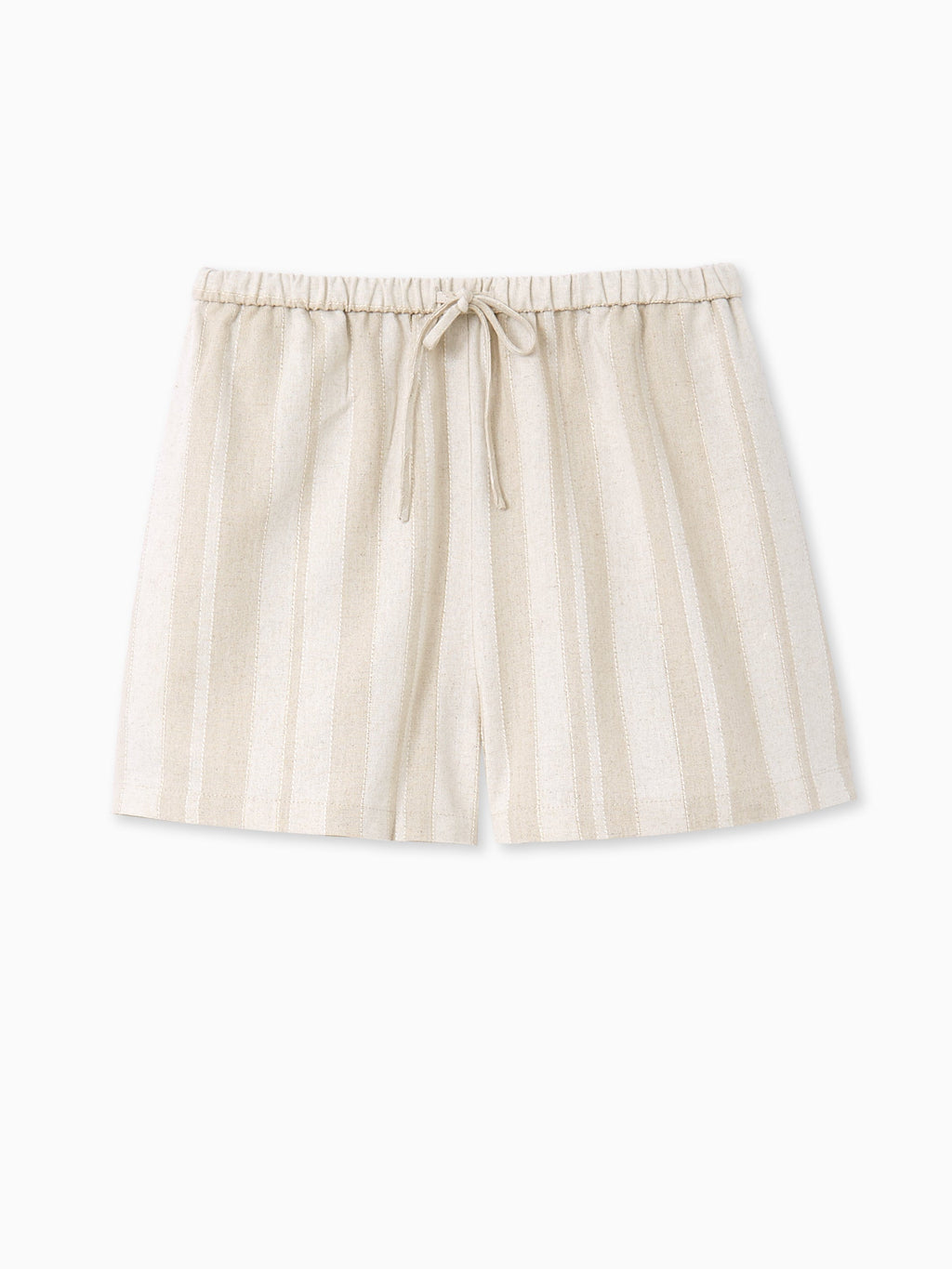 Short ceinture coulissée avec lin