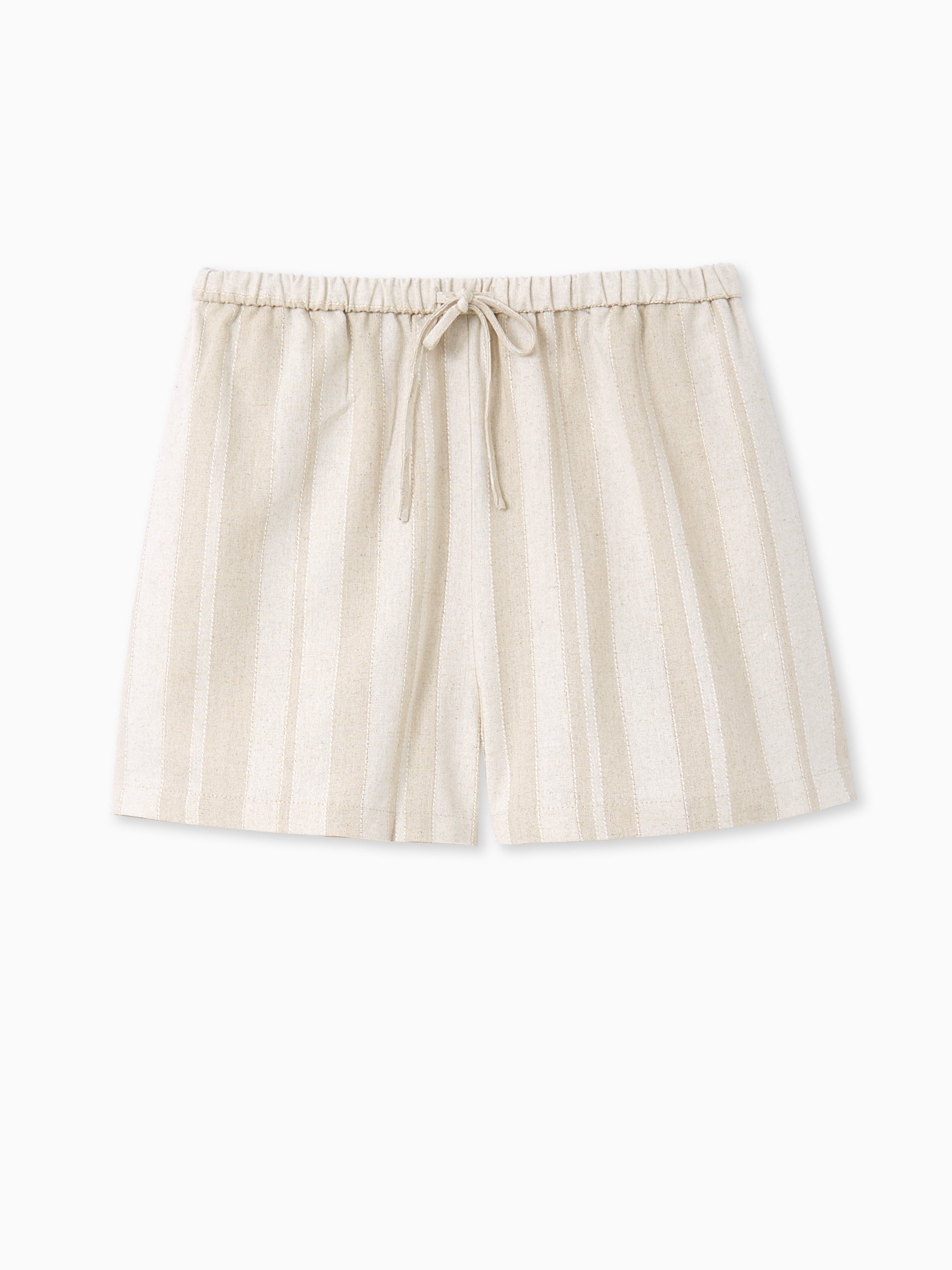 Short ceinture coulissée avec lin
