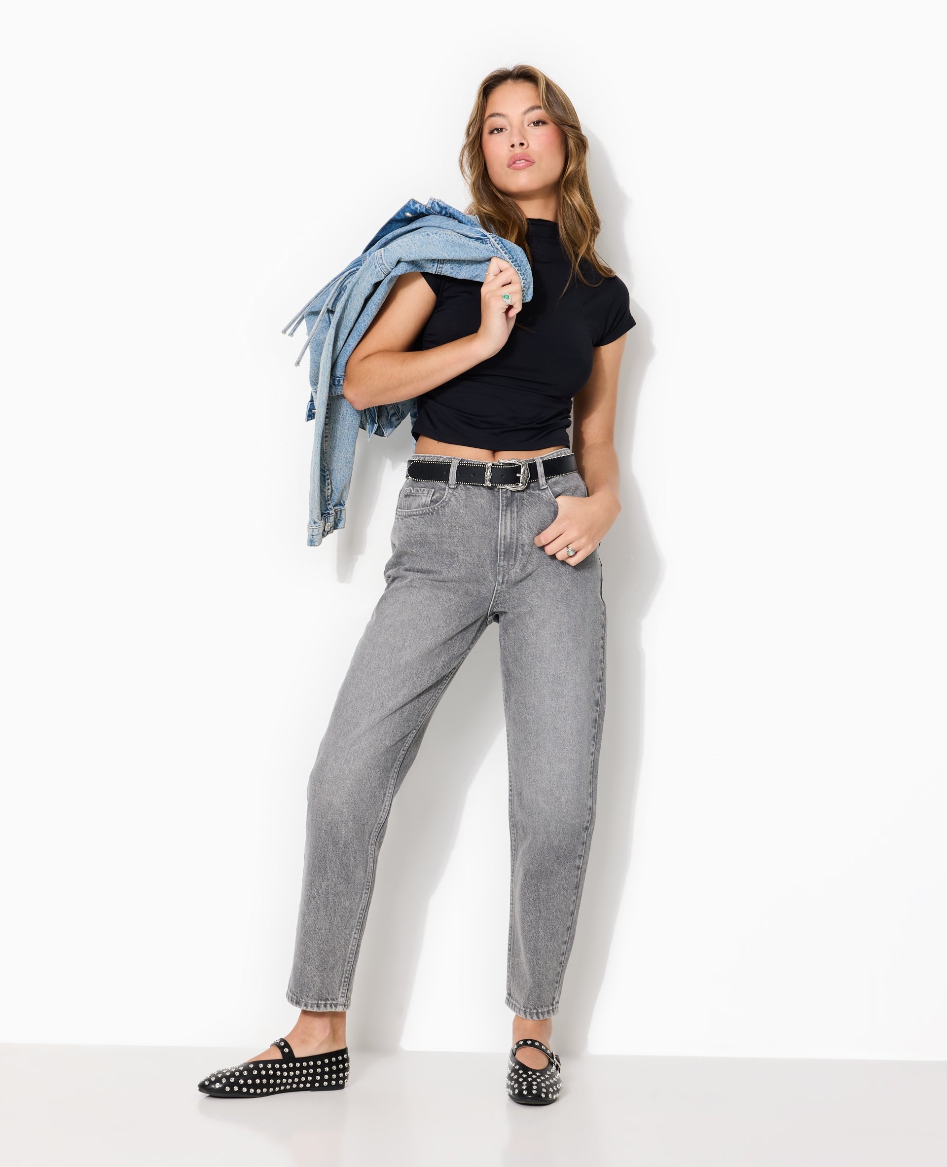 J80-1 / Jean mom taille haute