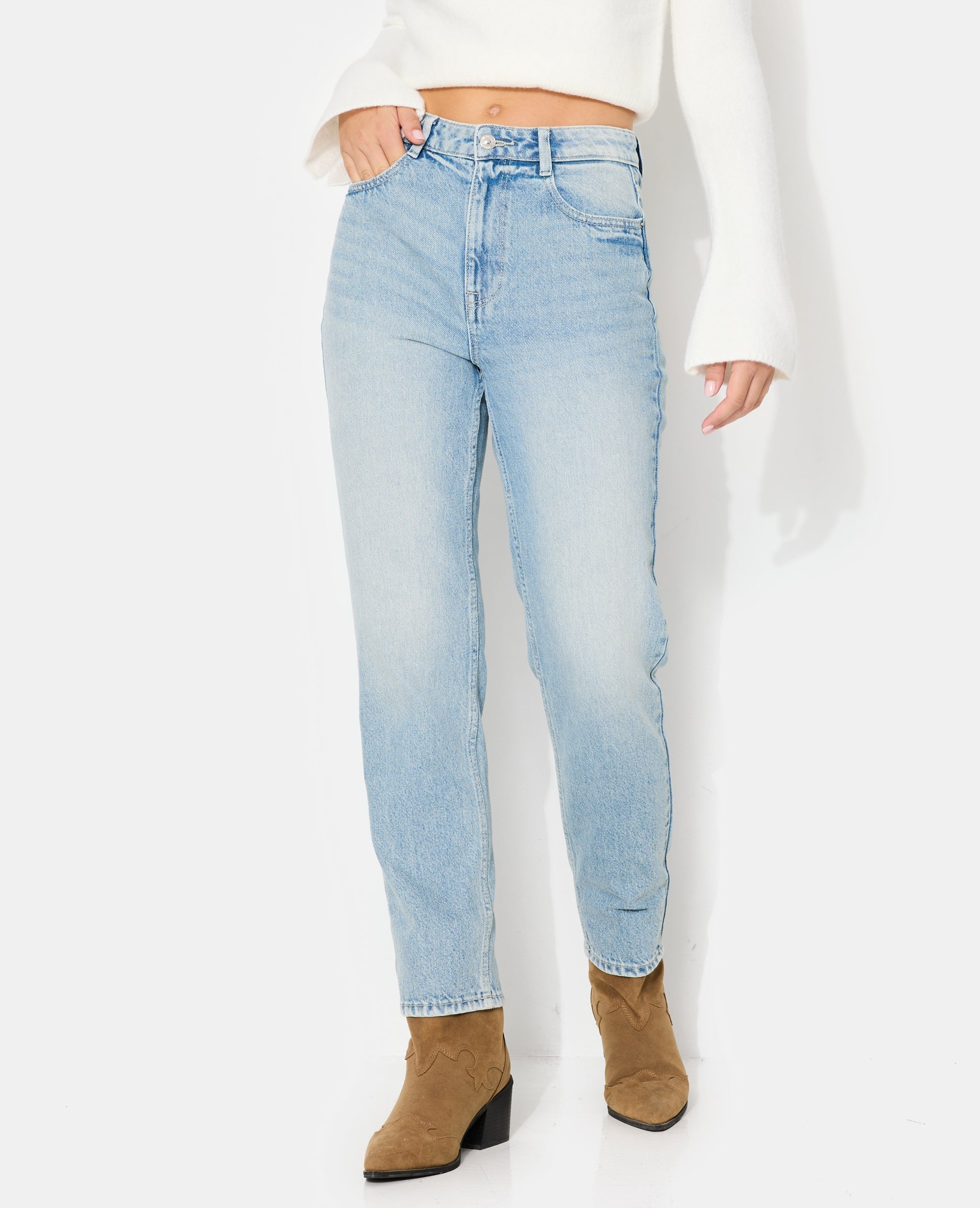 J80-1 / Jean mom taille haute
