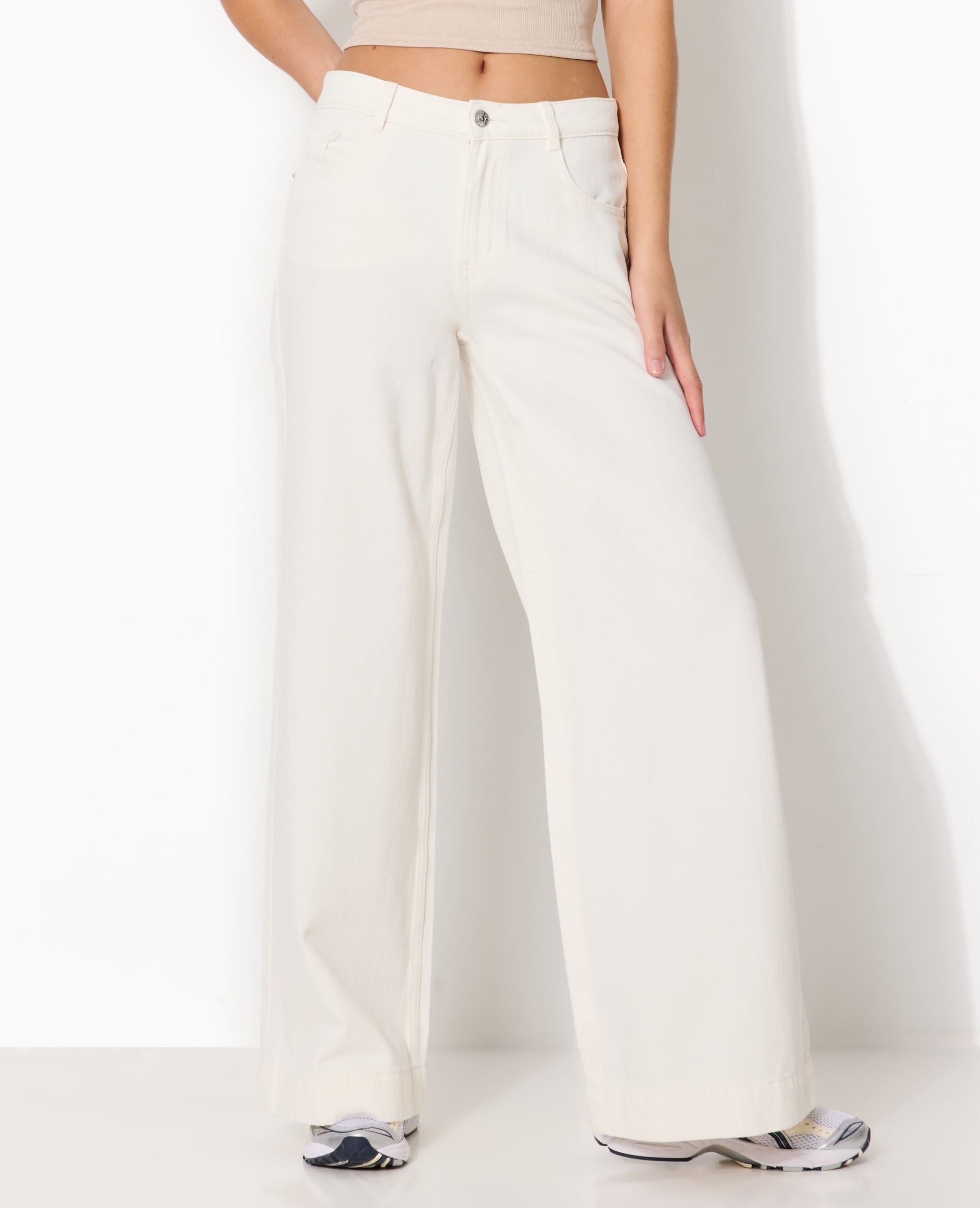 Jean wide taille haute