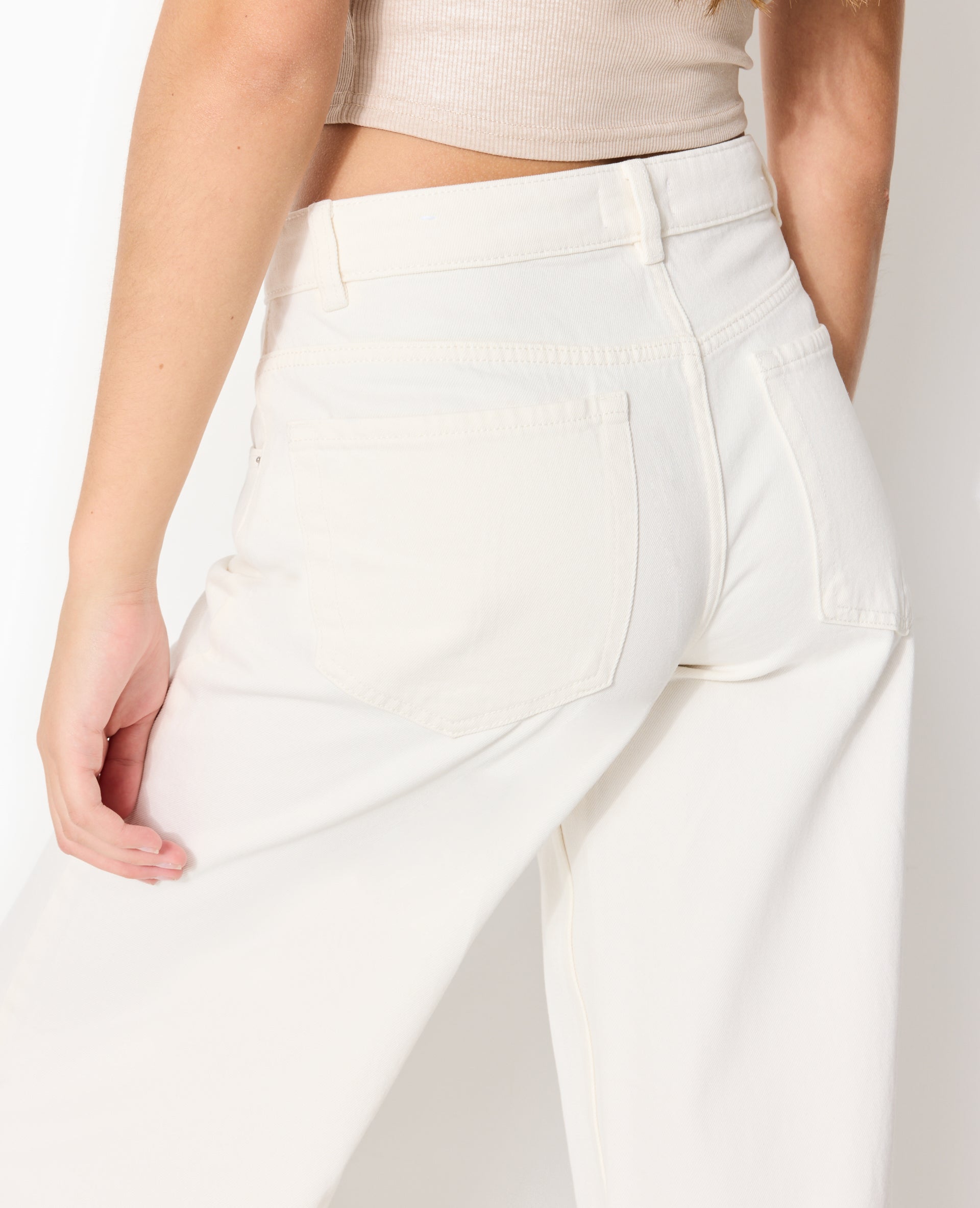 Jean wide taille haute