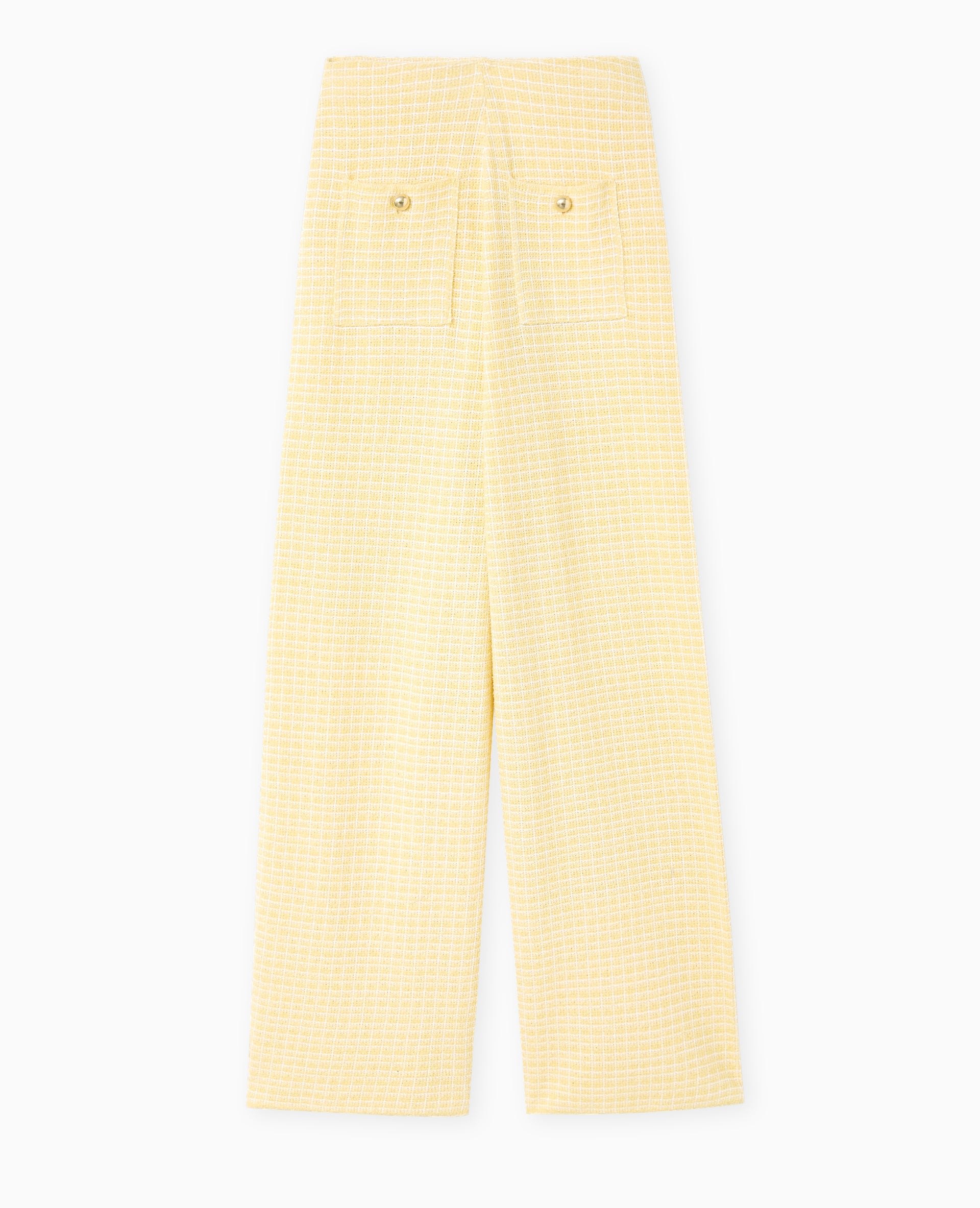 Pantalon en maille à carreaux