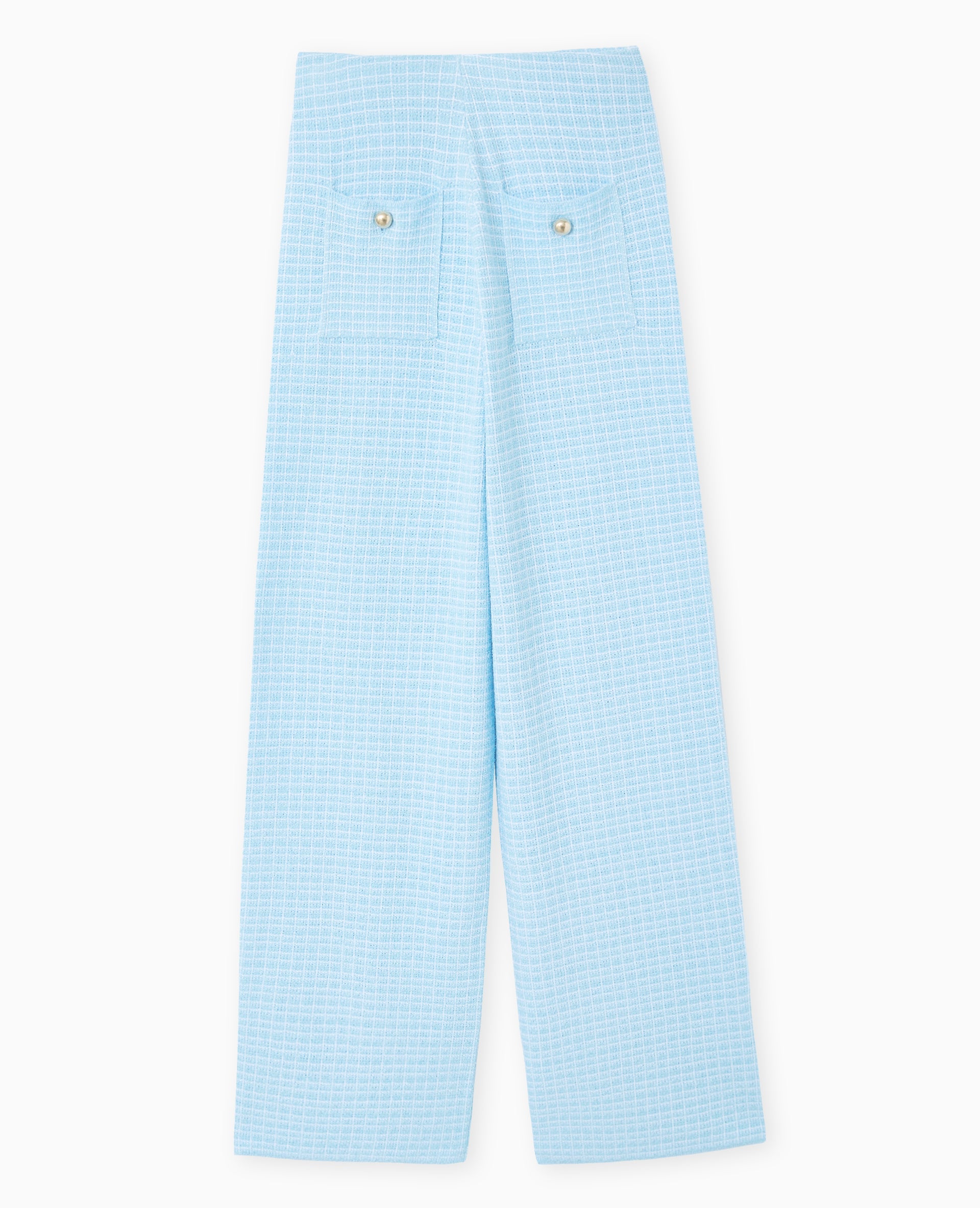 Pantalon en maille à carreaux