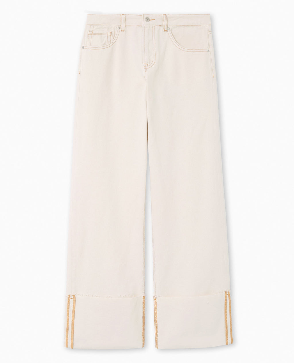 Jean droit taille regular avec revers