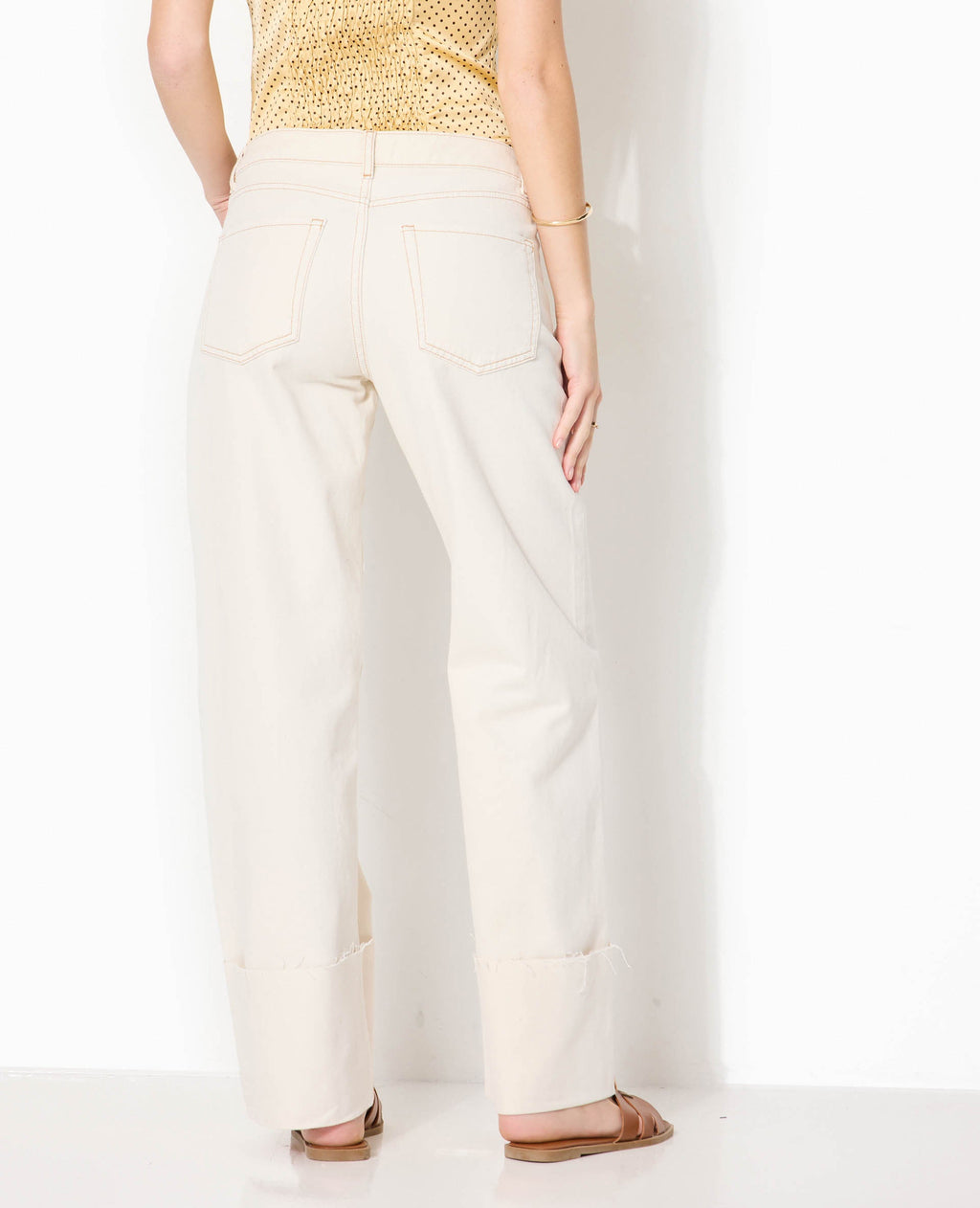 Jean droit taille regular avec revers
