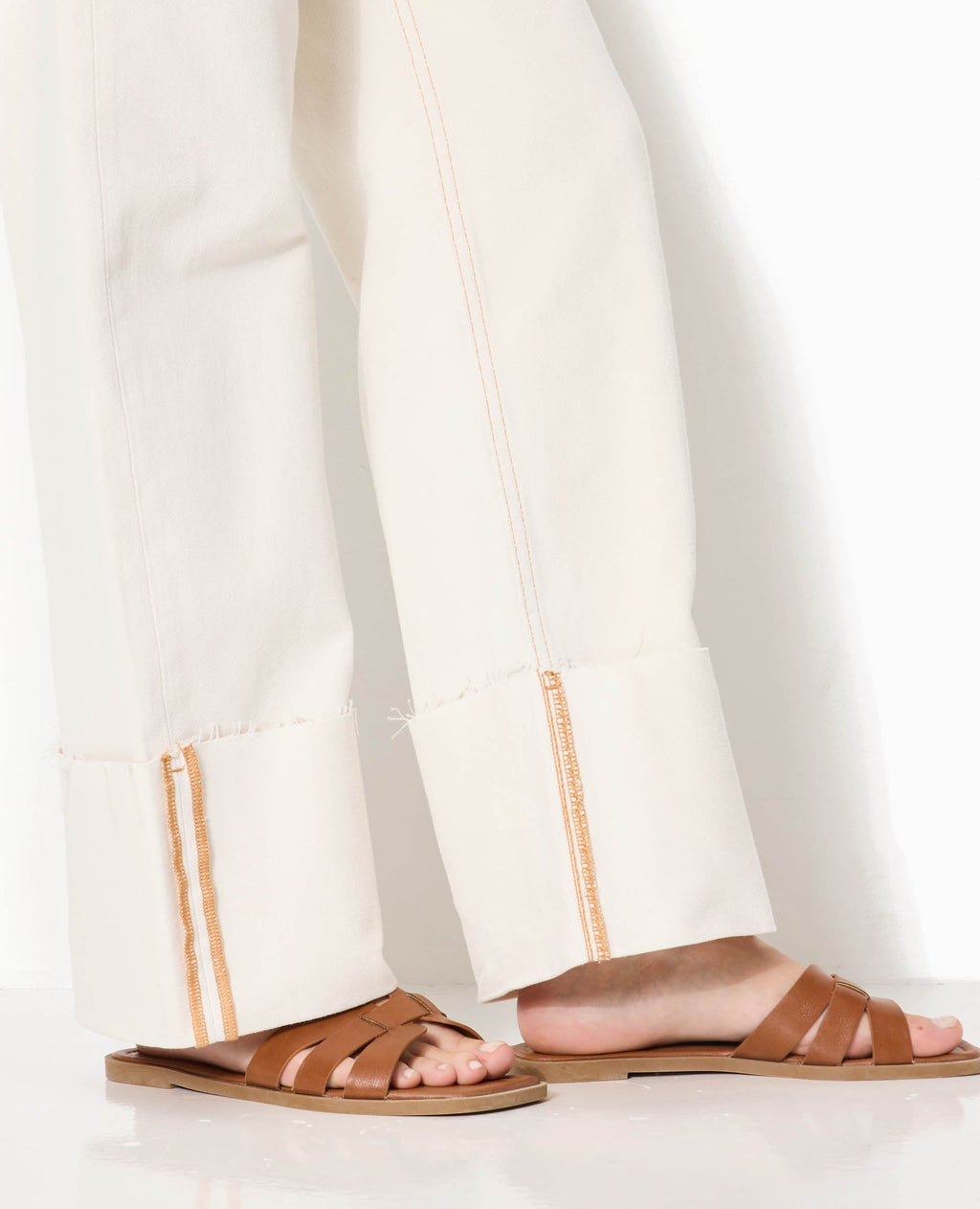 Jean droit taille regular avec revers