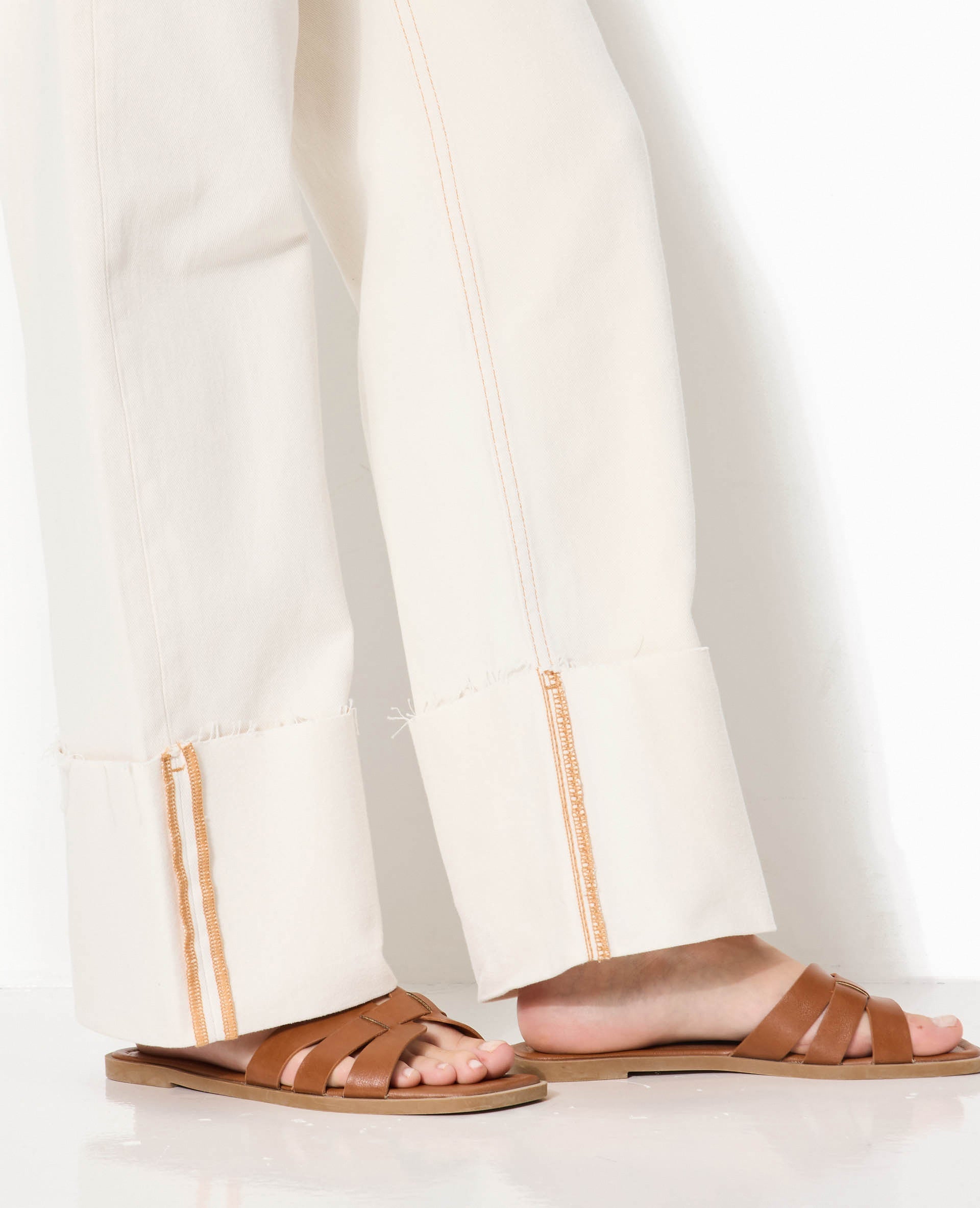 Jean droit taille regular avec revers