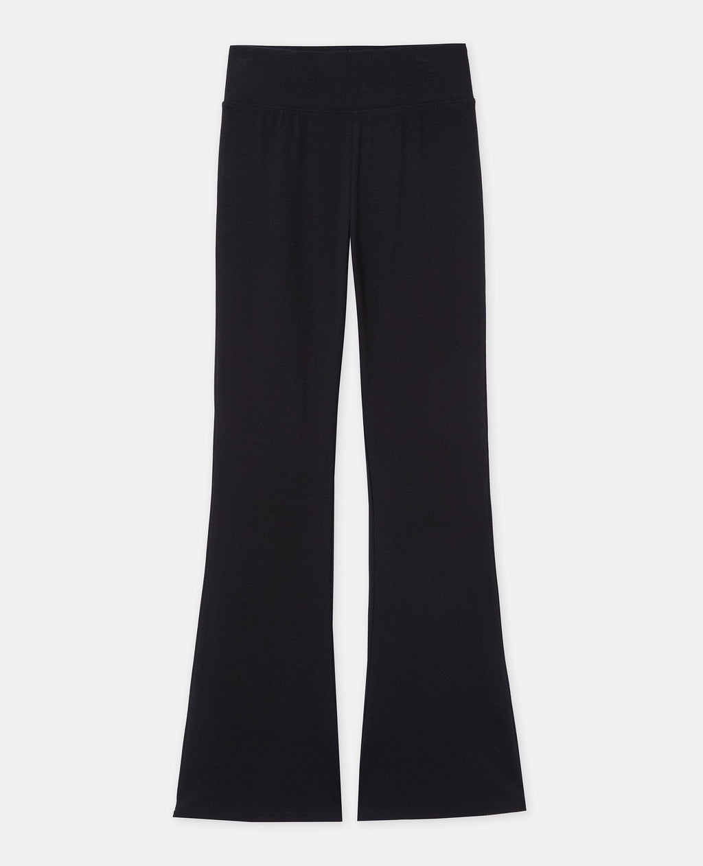 Pantalon flare en maille avec taille élastiquée