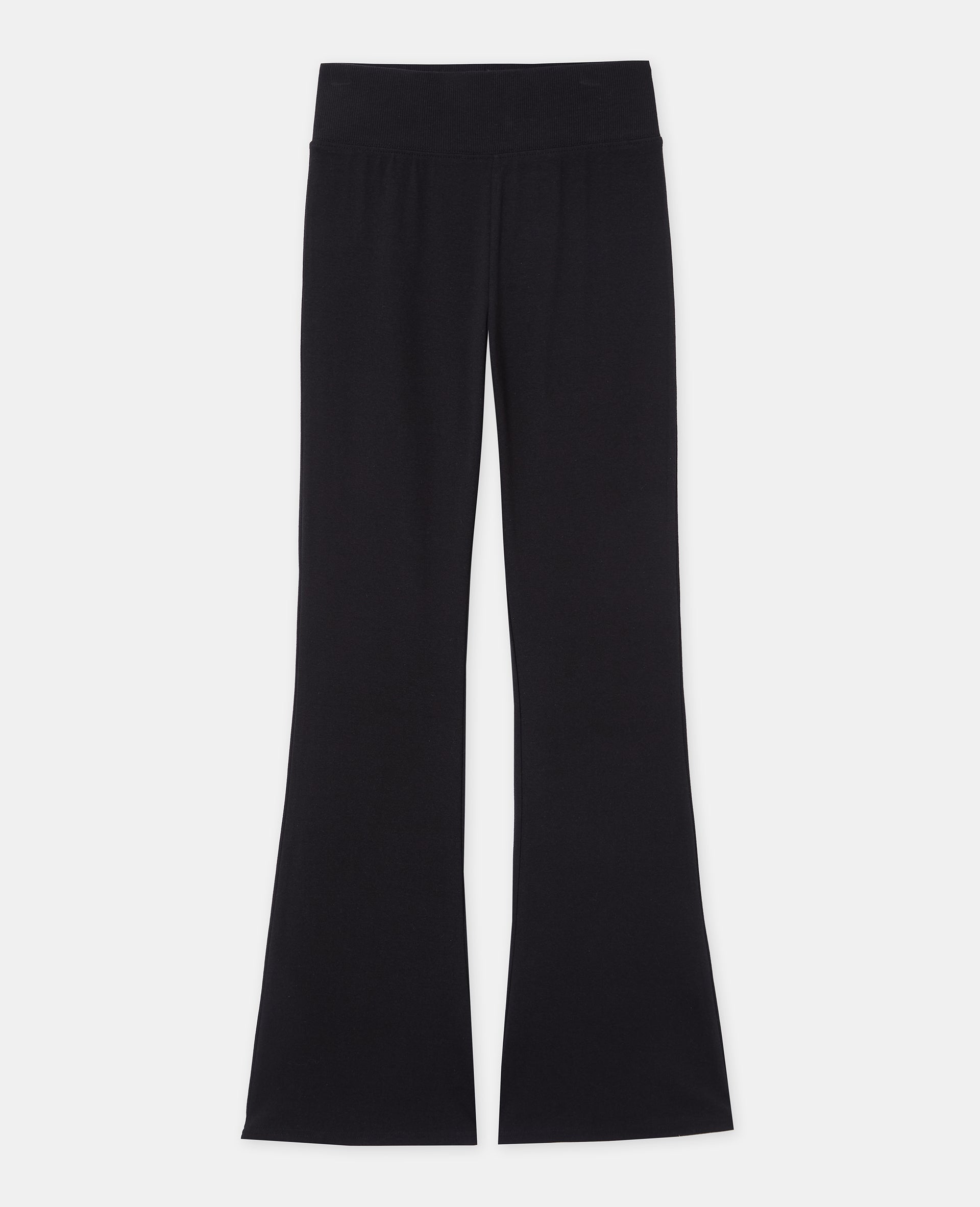 Pantalon flare en maille avec taille élastiquée