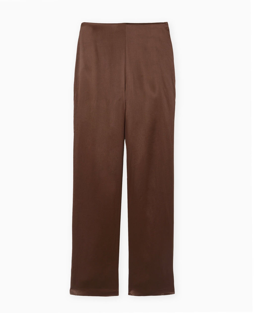 Pantalon droit en satin