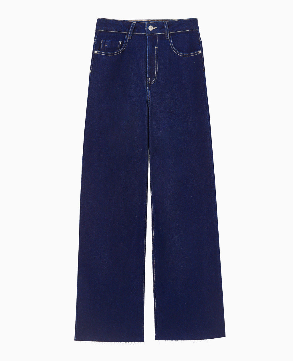 J71-1 / Jean wide taille haute bas coupés