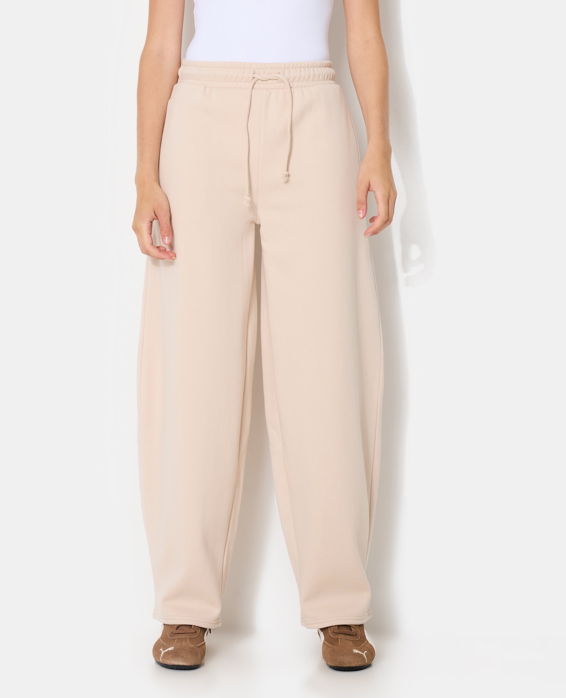 Pantalon de jogging en molleton forme barrel