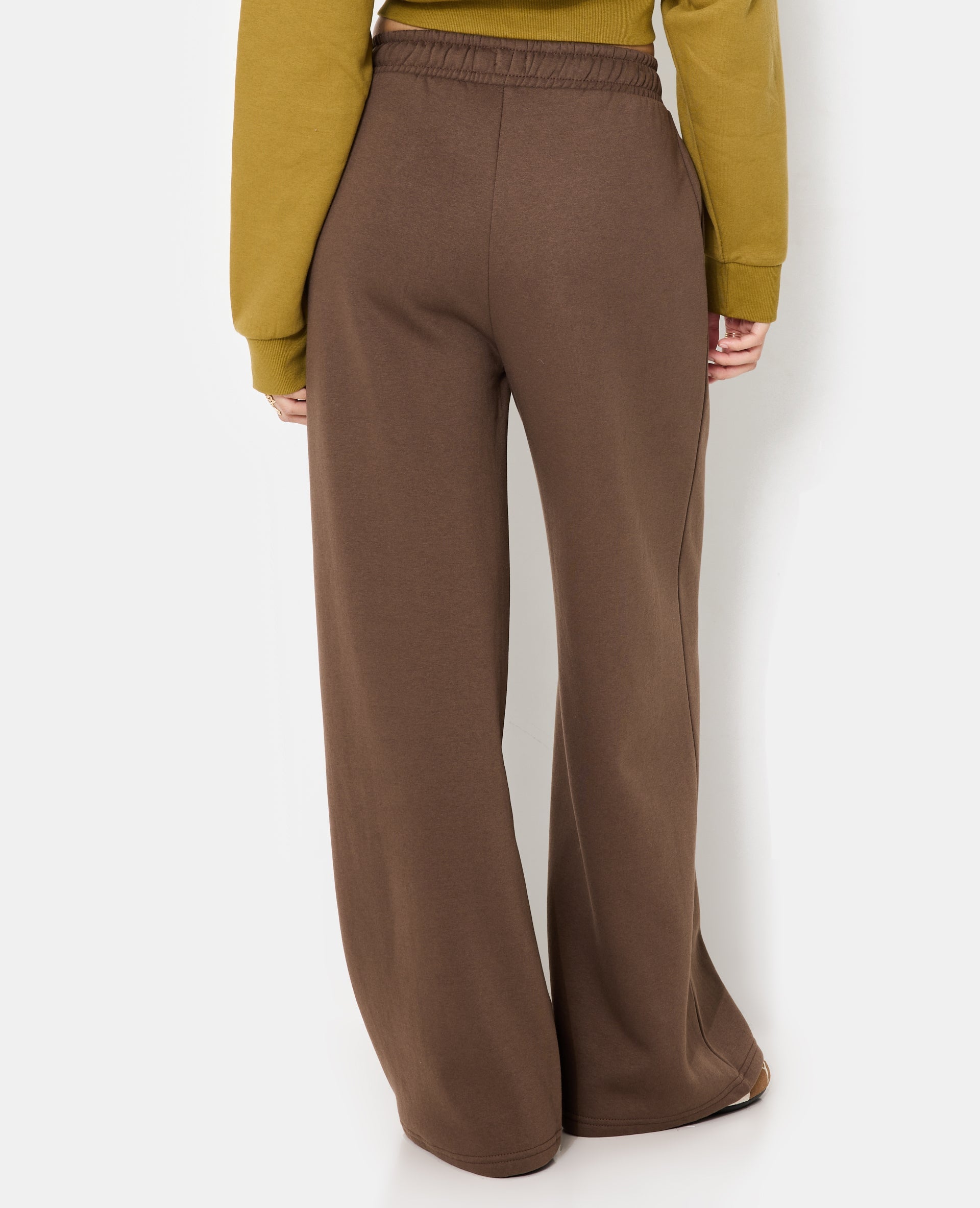 Pantalon molleton large taille élastiquée