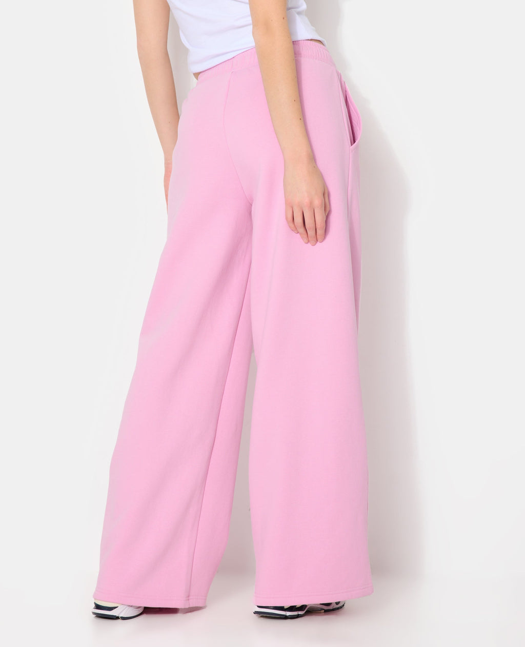 Pantalon molleton large taille élastiquée