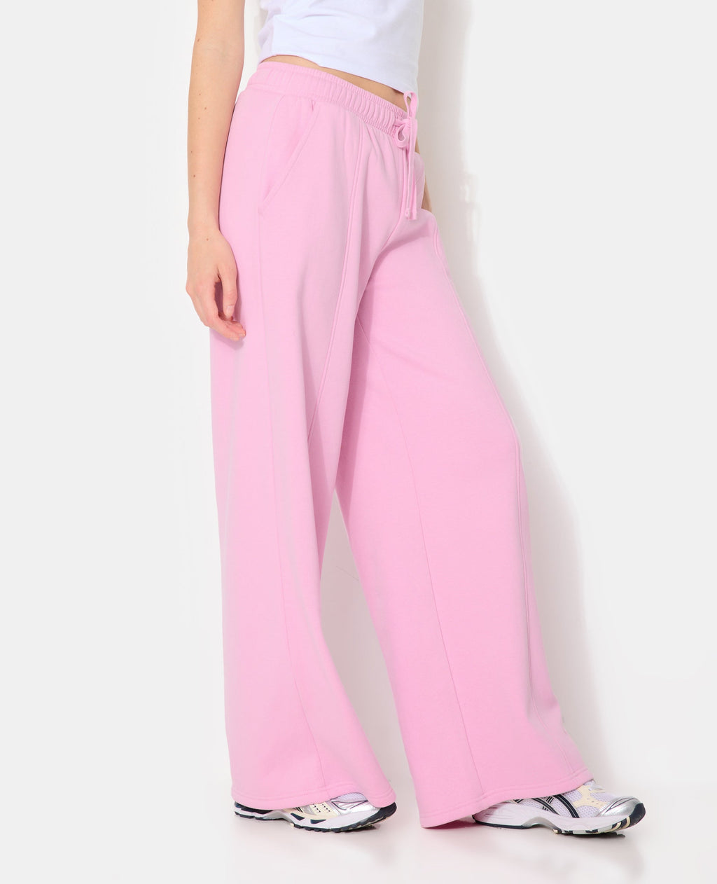 Pantalon molleton large taille élastiquée