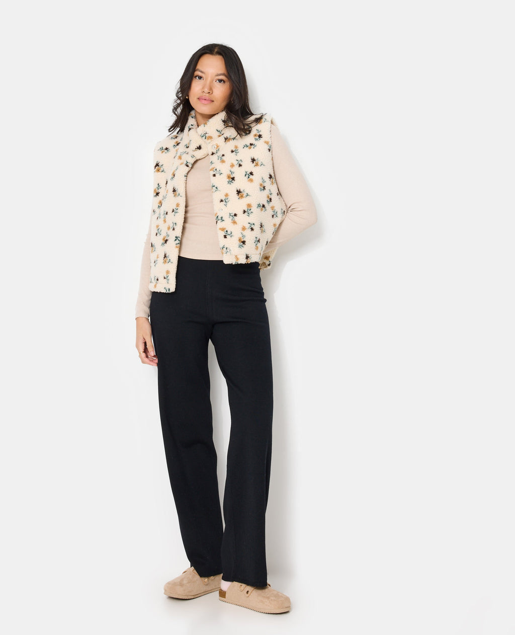 Pantalon droit en maille
