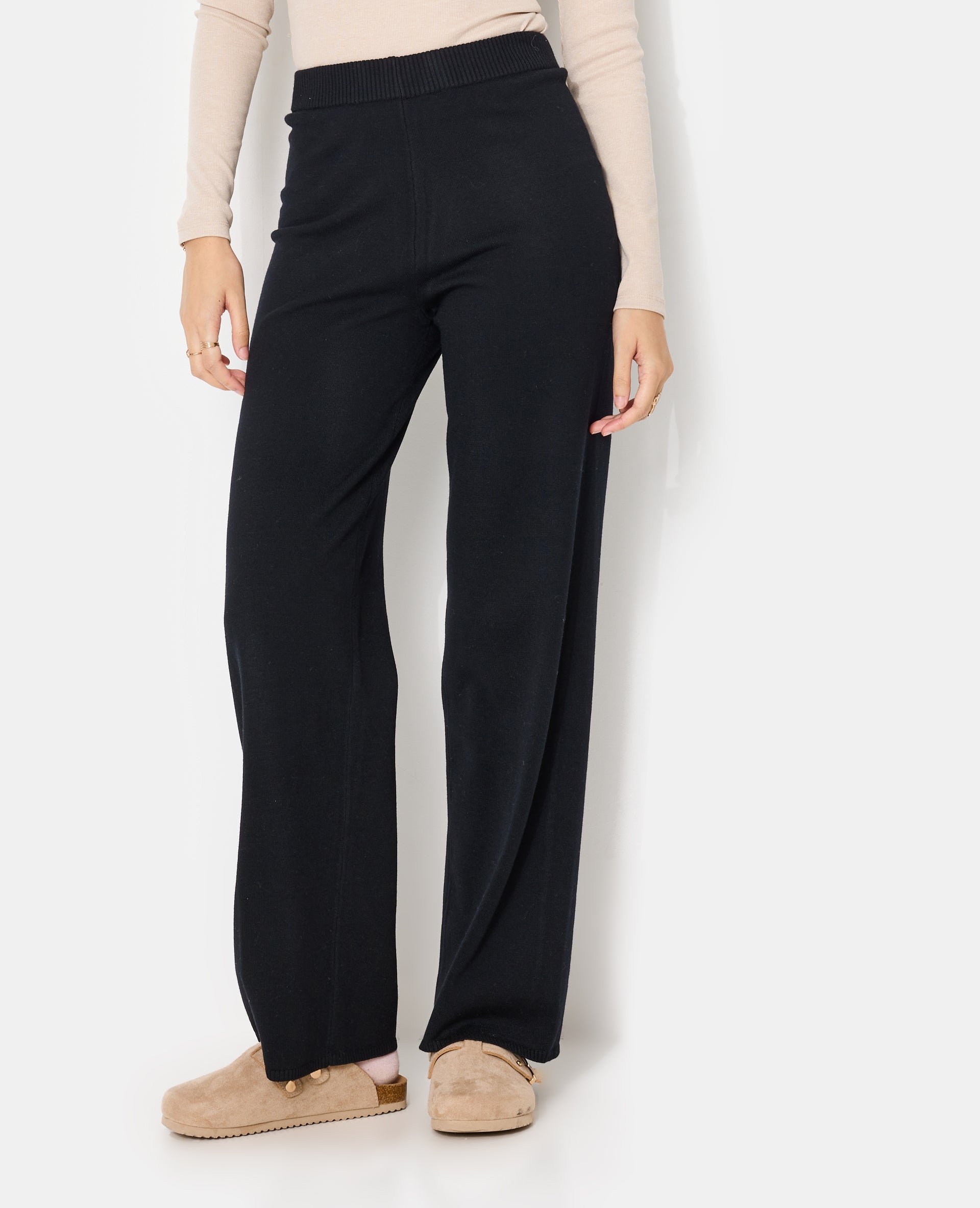 Pantalon droit en maille