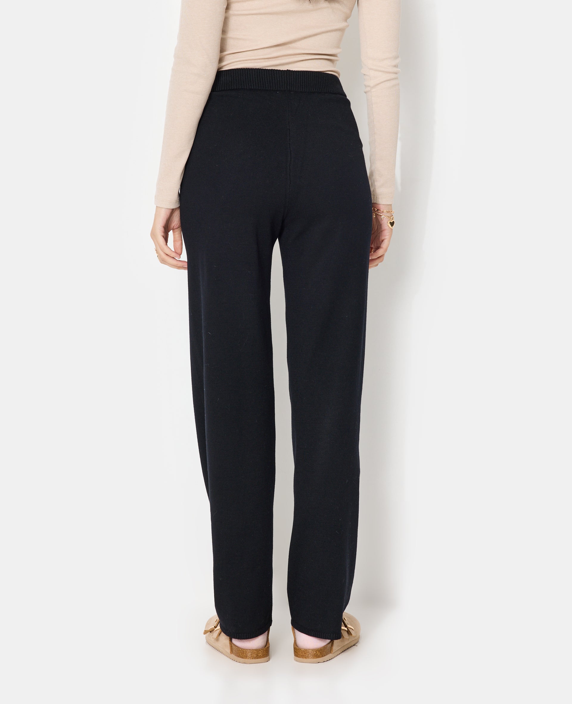Pantalon droit en maille
