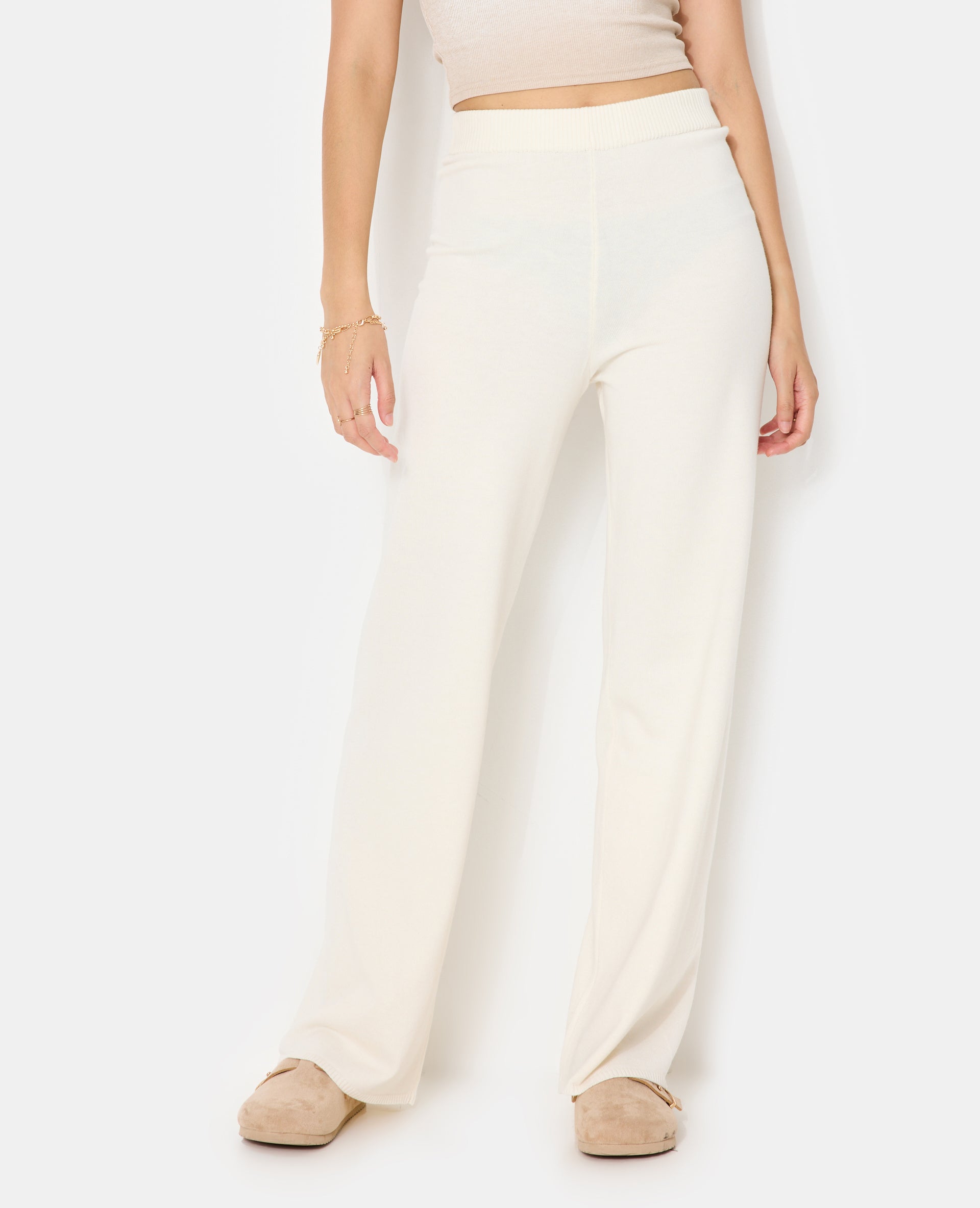 Pantalon droit en maille