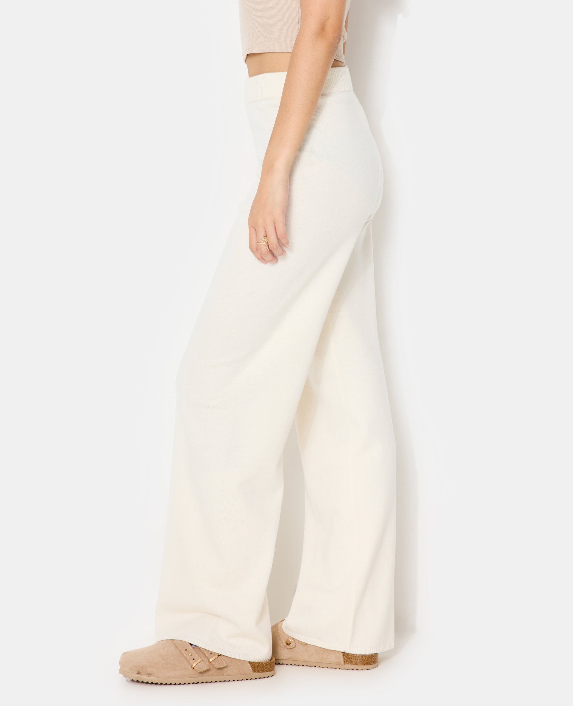 Pantalon droit en maille