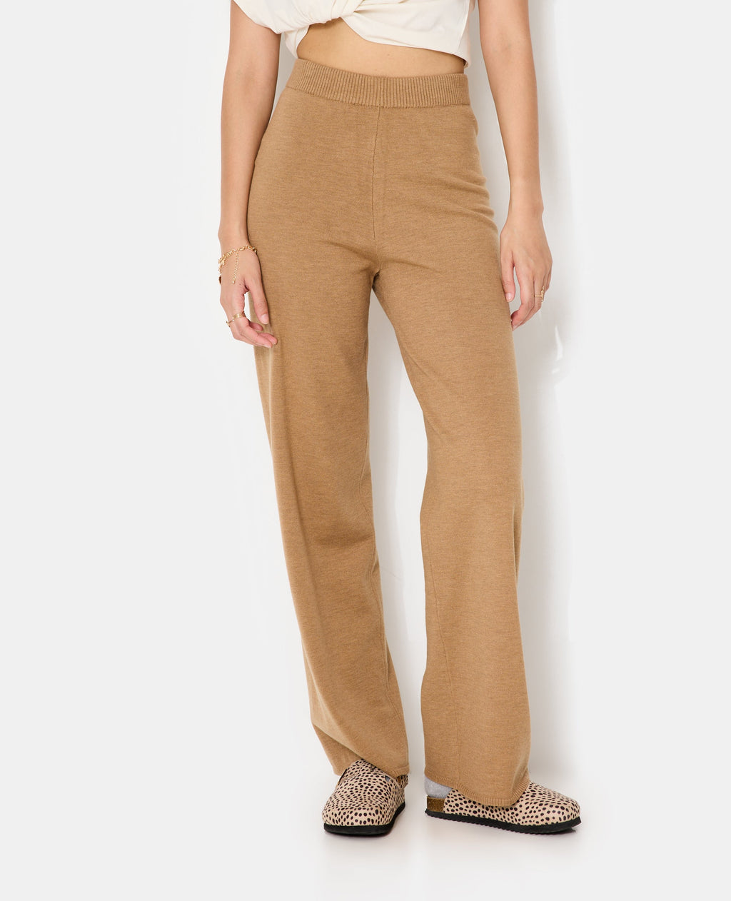 Pantalon droit en maille