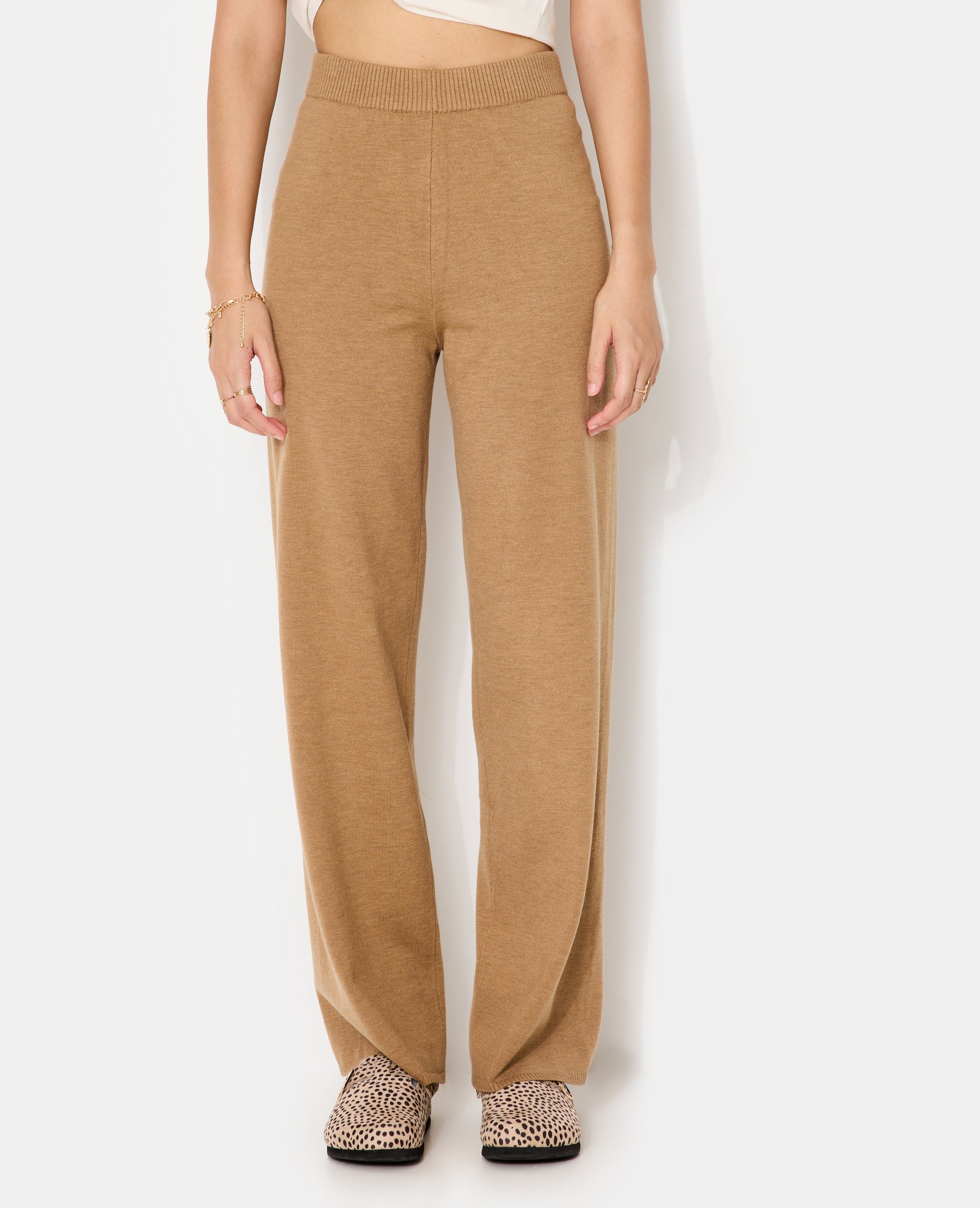 Pantalon droit en maille